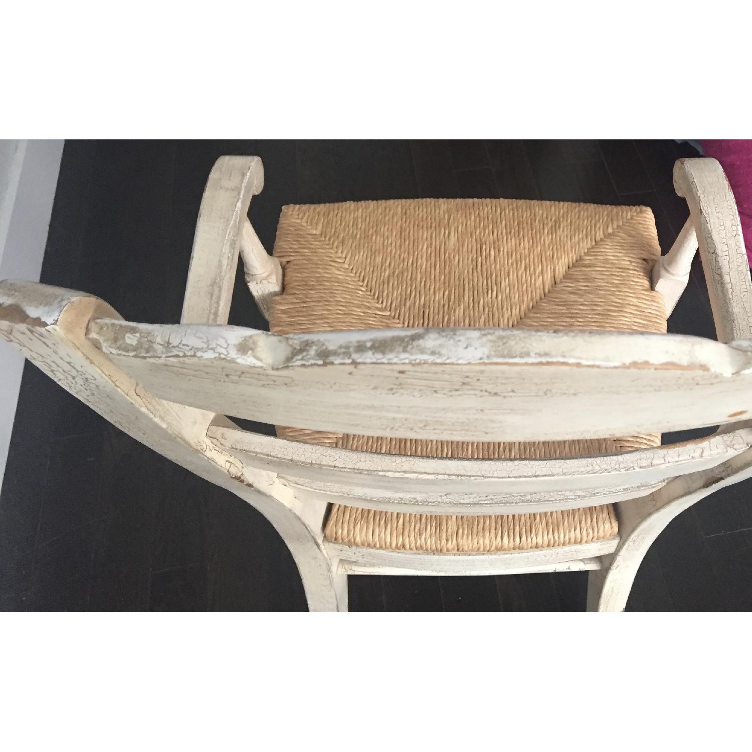 Drexel Heritage Distressed White Pine Wicker Chair - image-12