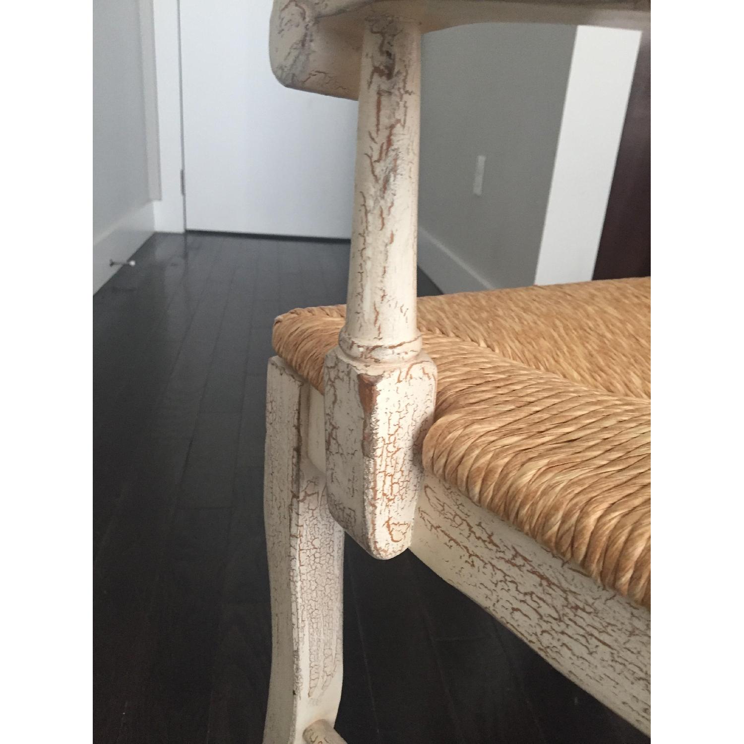 Drexel Heritage Distressed White Pine Wicker Chair - image-14