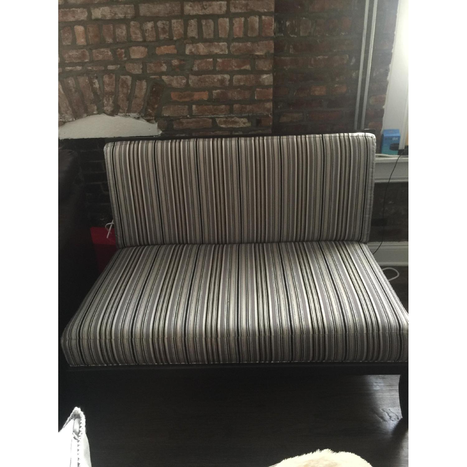 Raymour & Flanigan Striped Settee - image-0