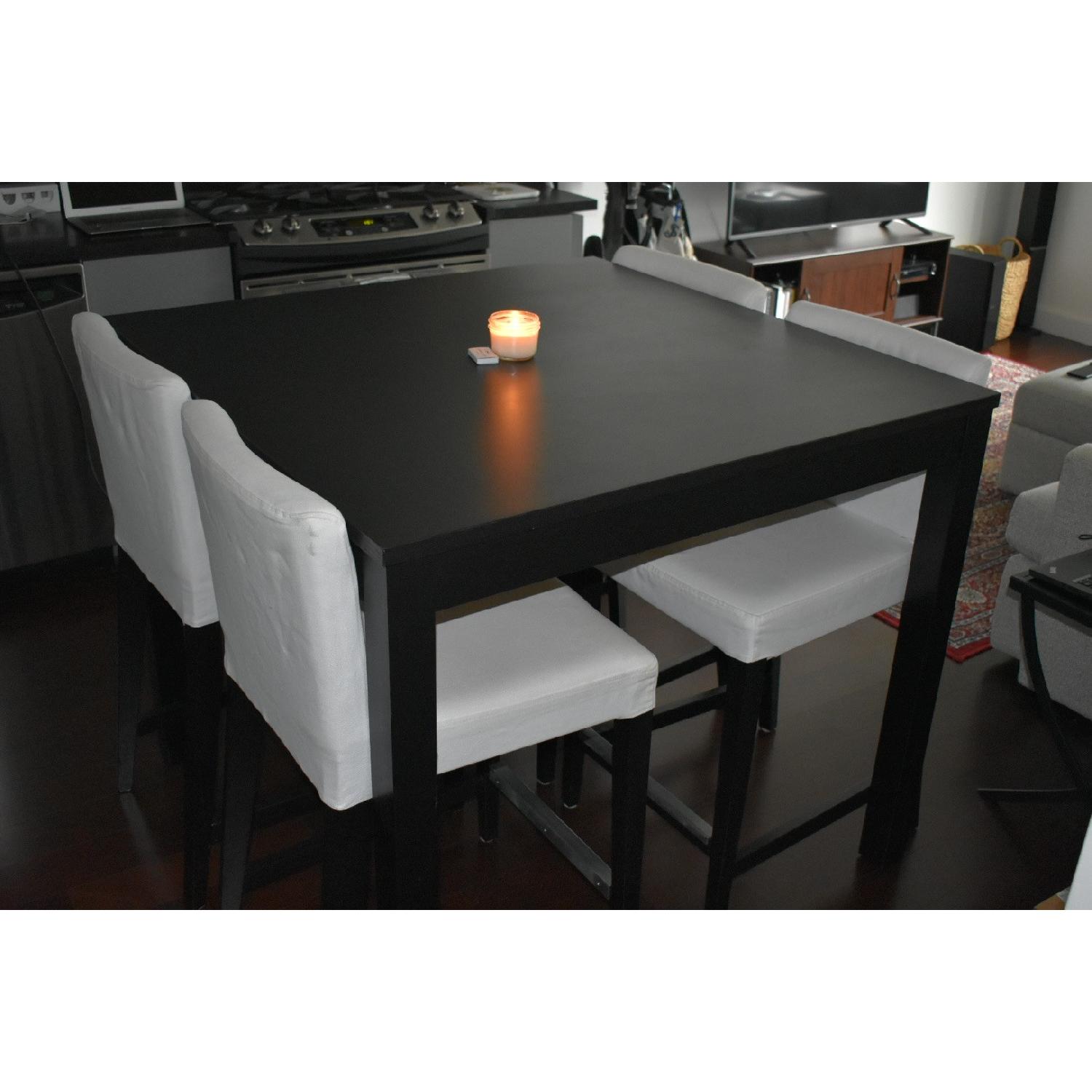 Ikea Bjursta Dining Table w/ Henriksdal 4 Chairs - image-1