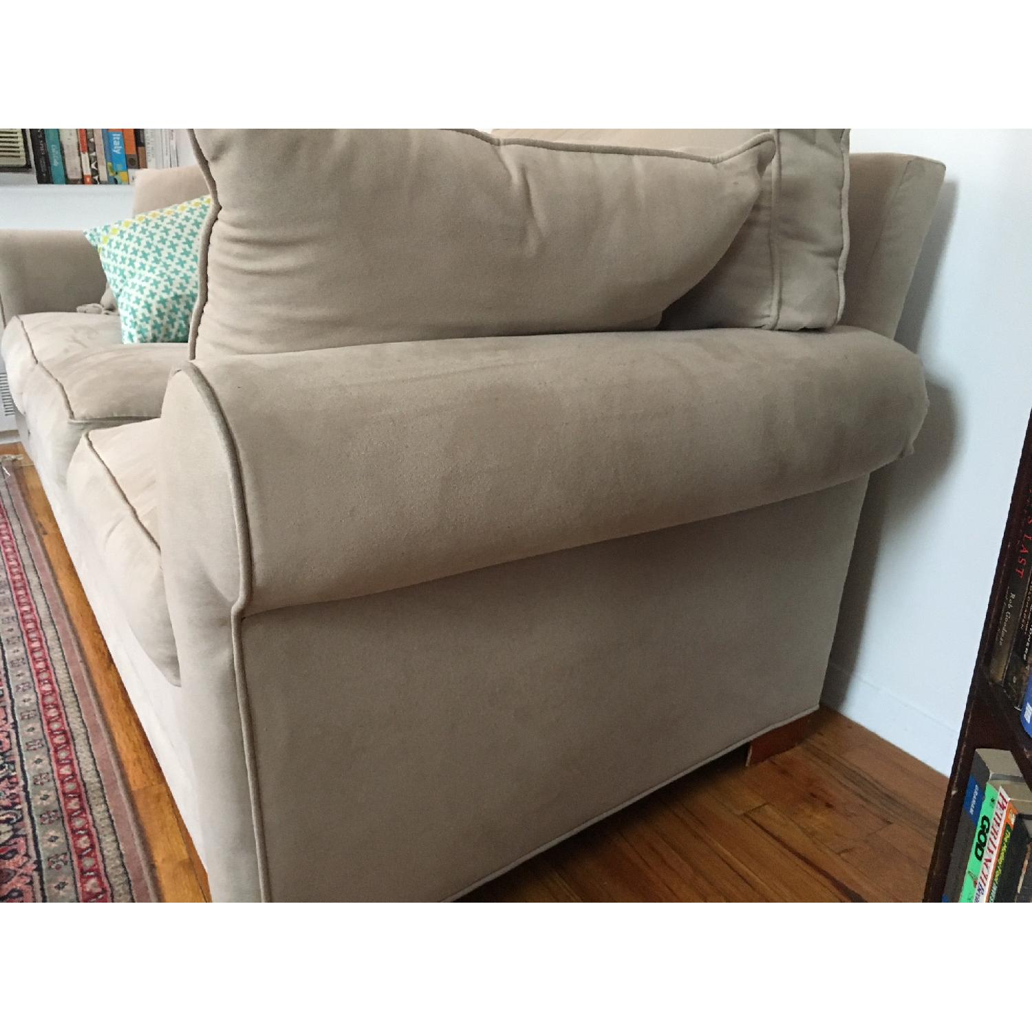 Raymour & Flanigan Microsuede Couch - image-2