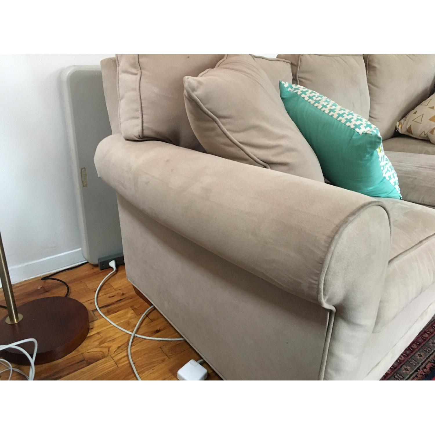 Raymour & Flanigan Microsuede Couch - image-3
