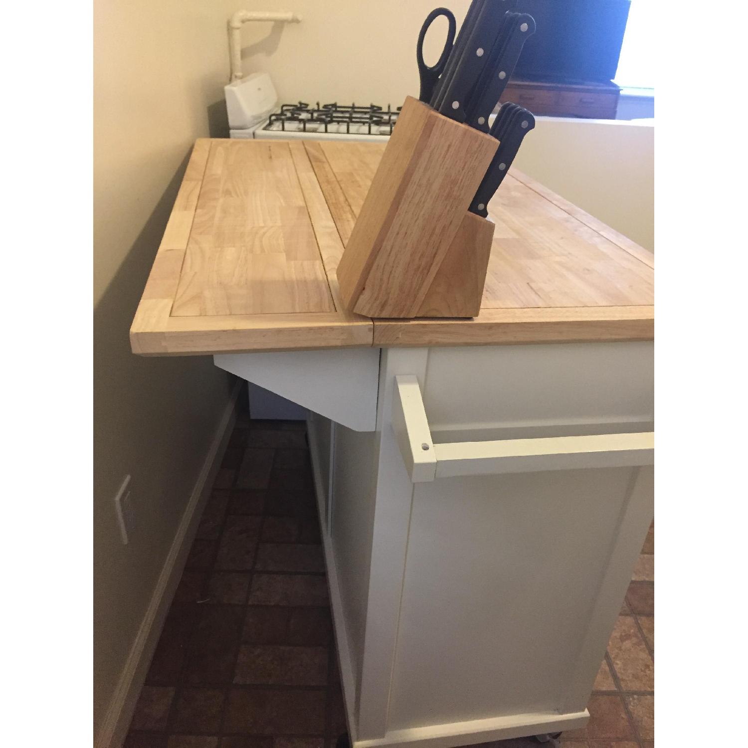 Kitchen Island w/ Butcher Block Countertop - image-1