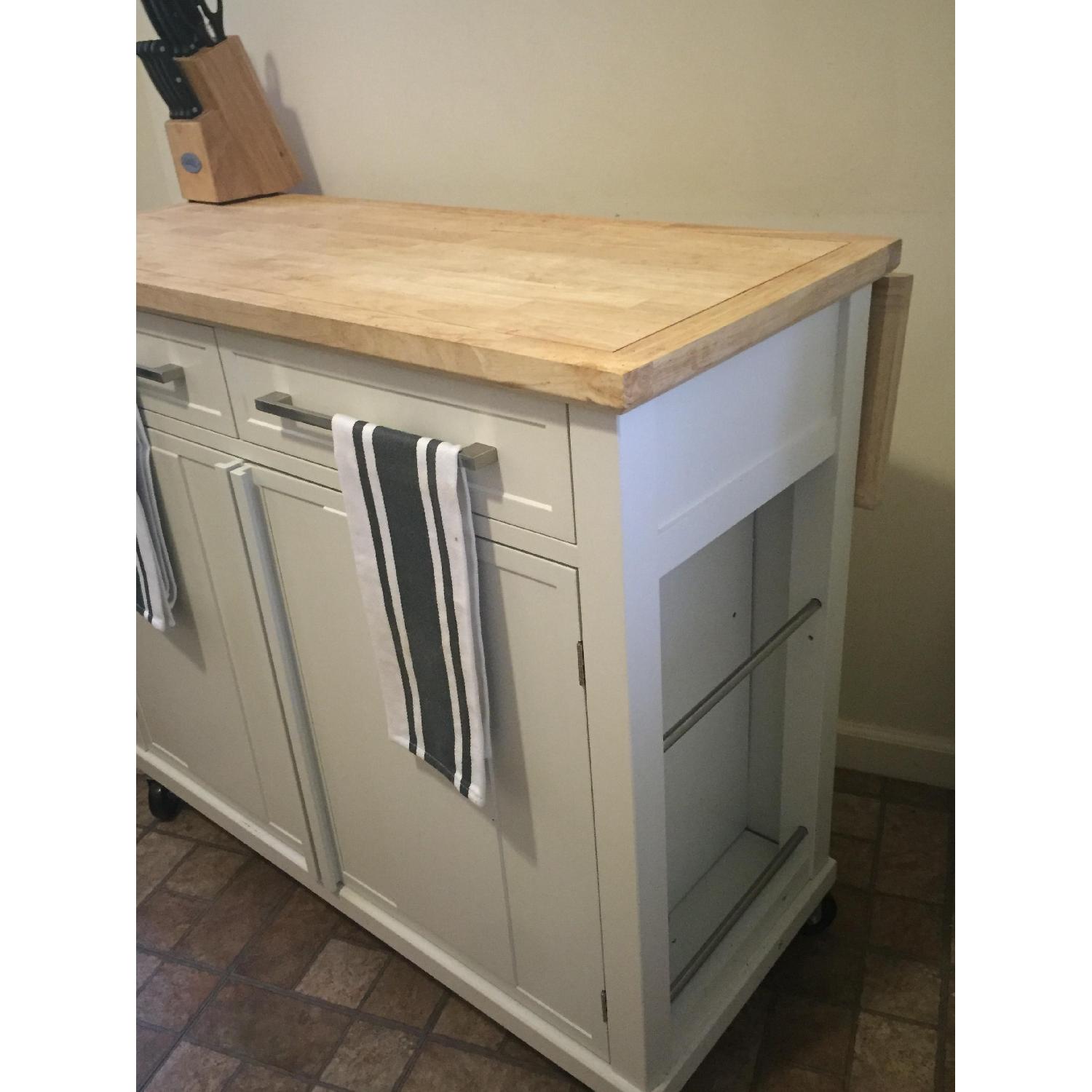 Kitchen Island w/ Butcher Block Countertop - image-2