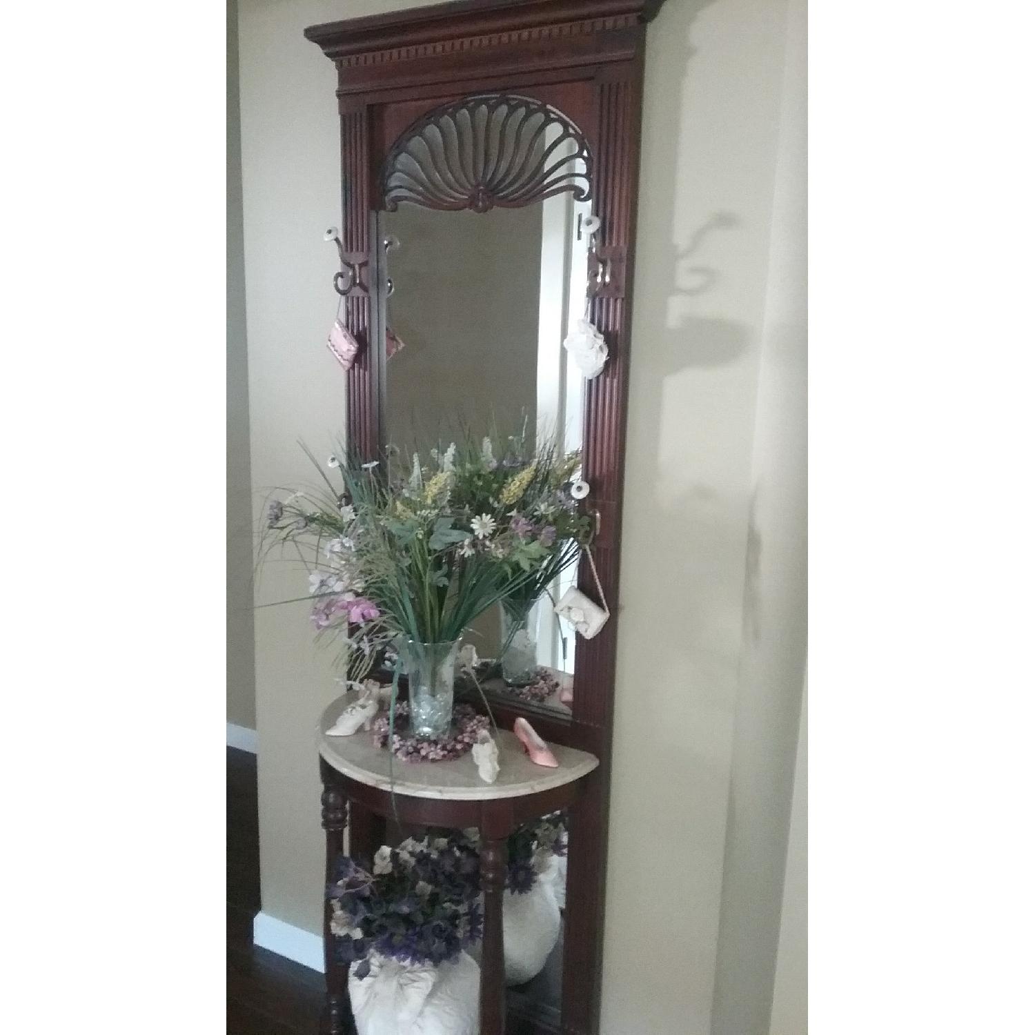 Hall Tree w/ Marble Top - image-1