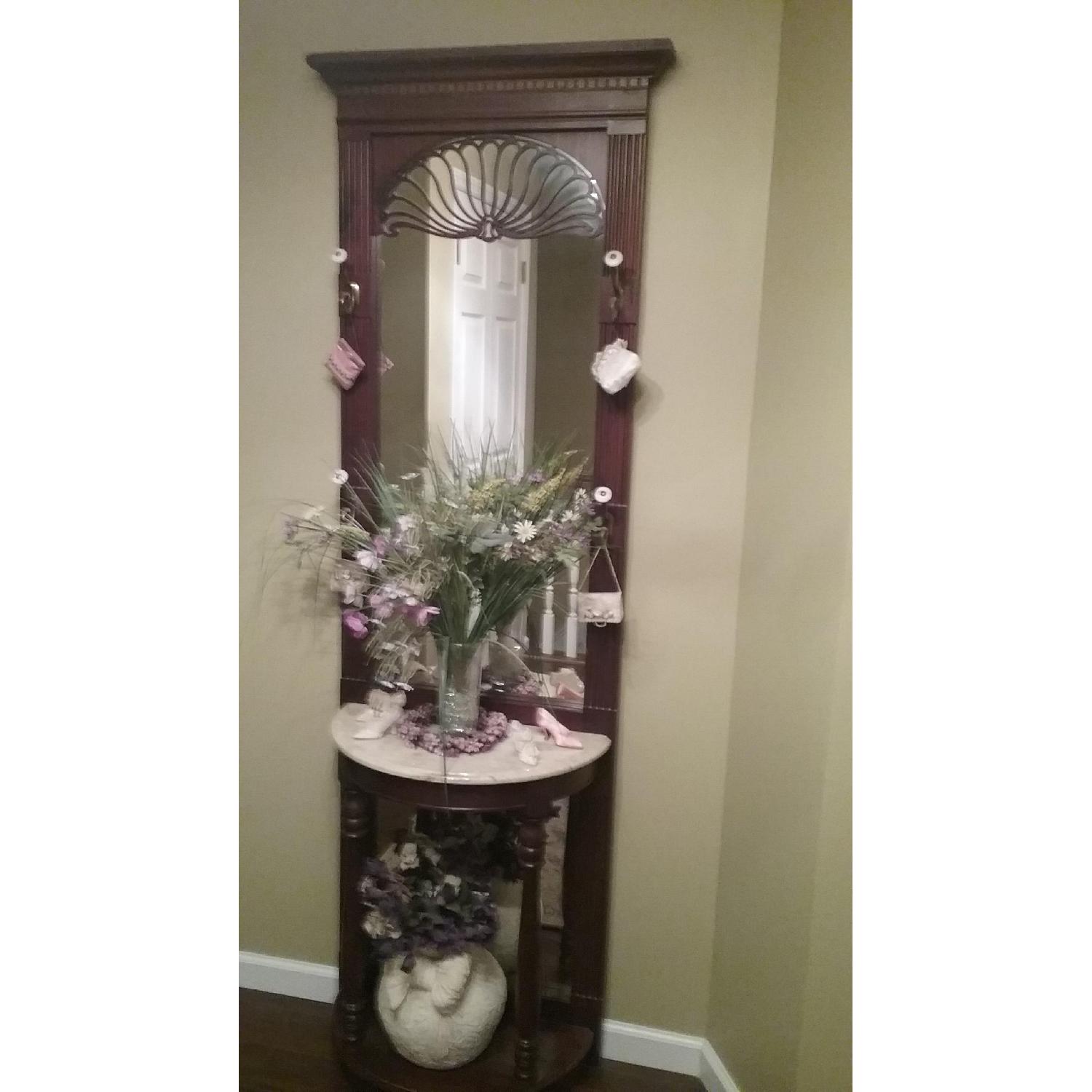 Hall Tree w/ Marble Top - image-2