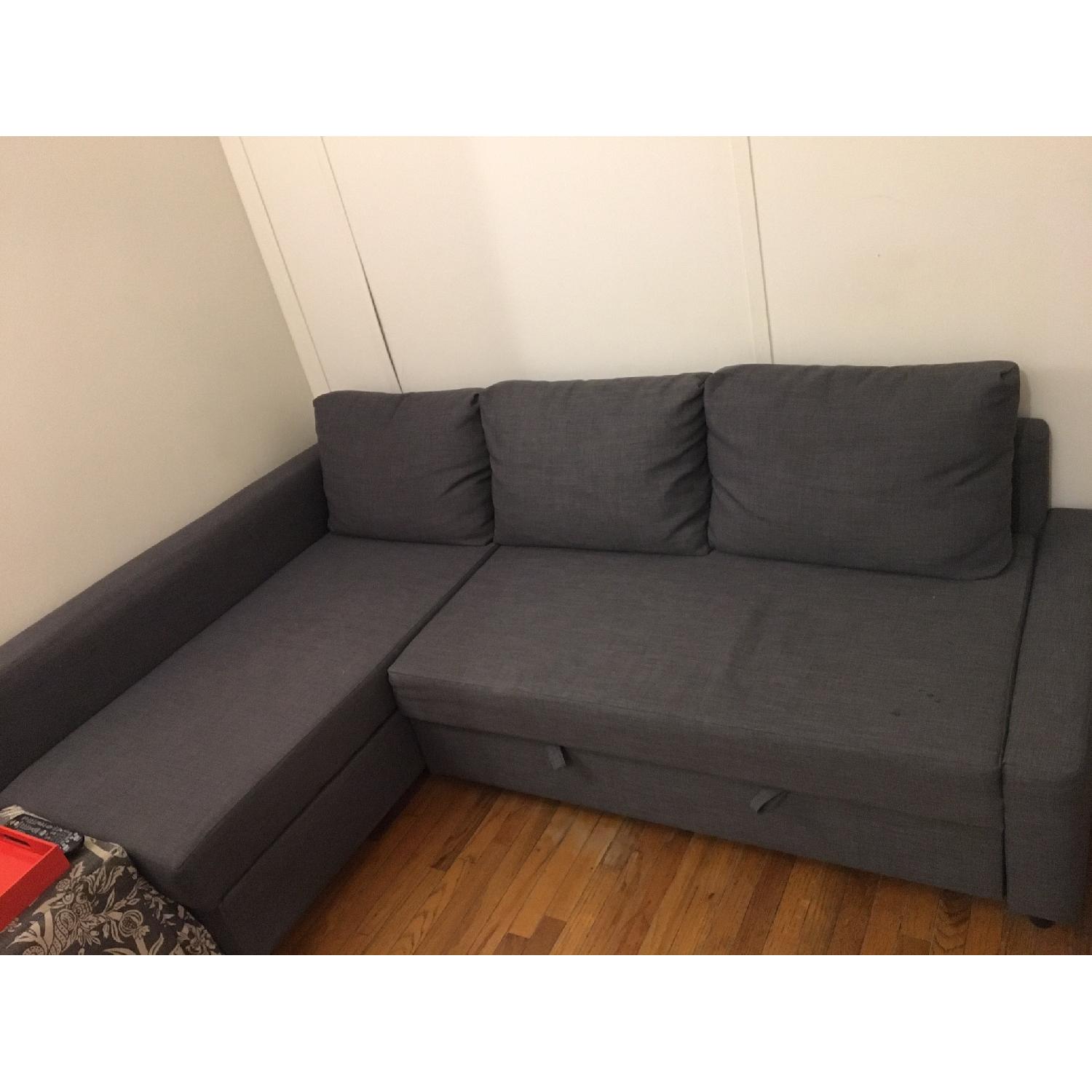 Ikea Sectional Sofa w/ Pull-Out & Storage Chaise - image-2