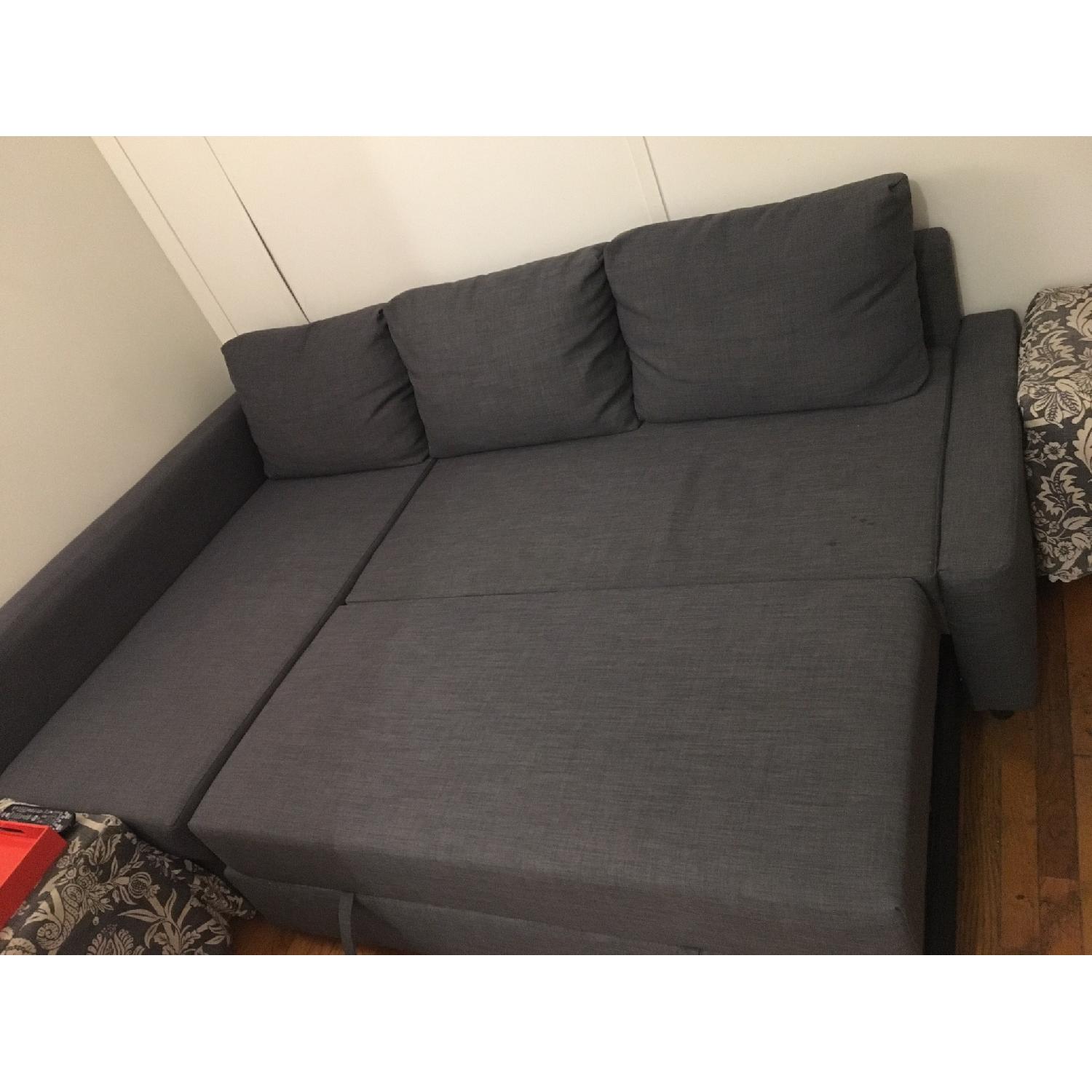 Ikea Sectional Sofa w/ Pull-Out & Storage Chaise - image-3