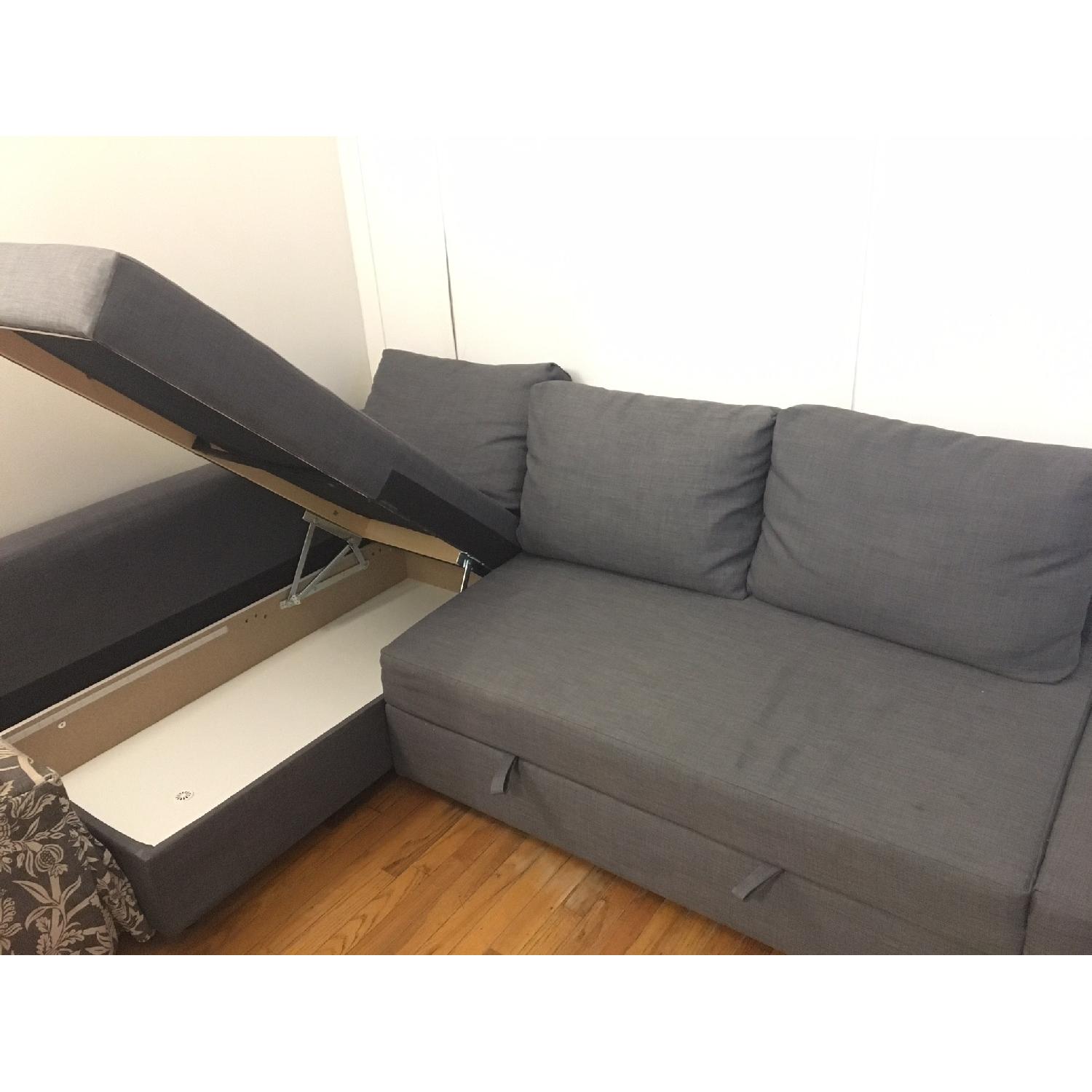 Ikea Sectional Sofa w/ Pull-Out & Storage Chaise - image-5