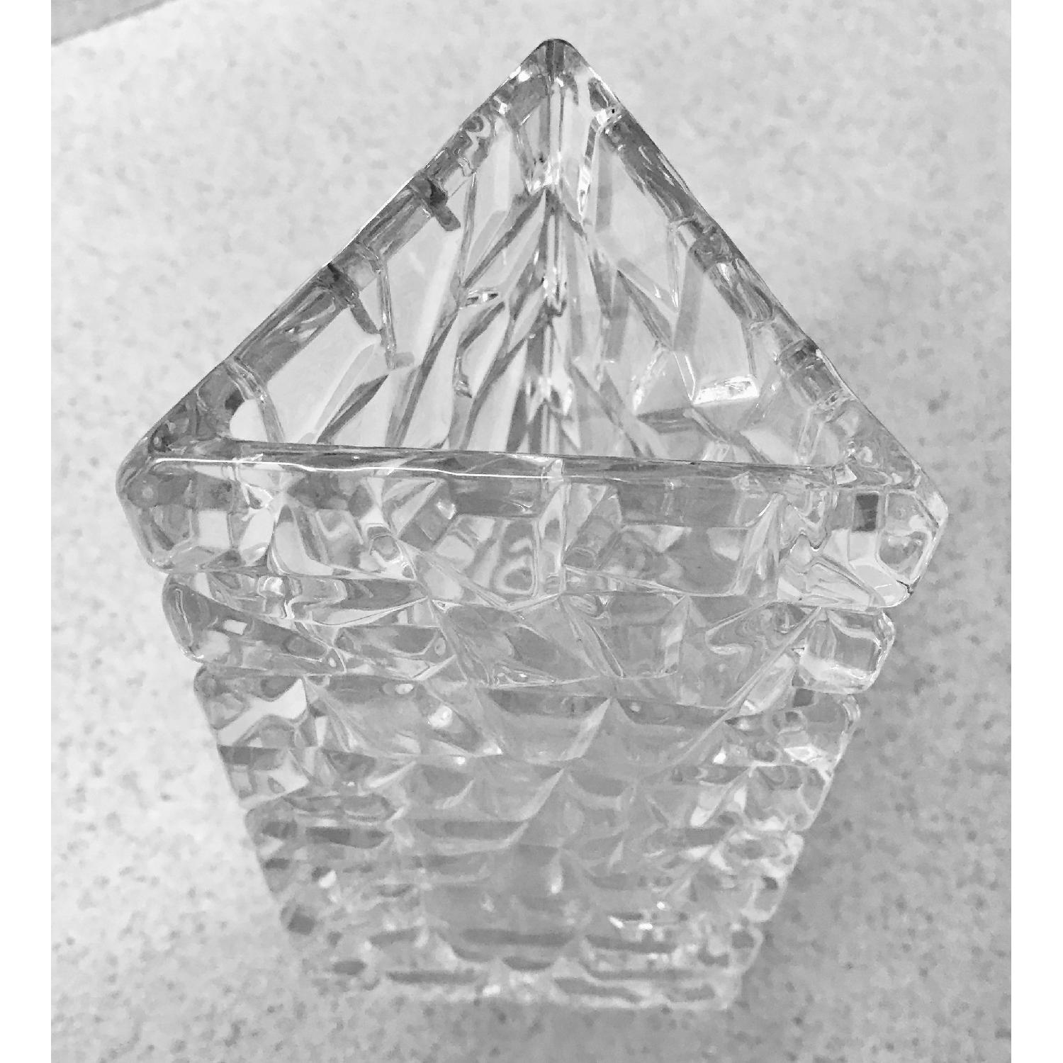 Tiffany Crystal Triangular Bud Vase - image-1