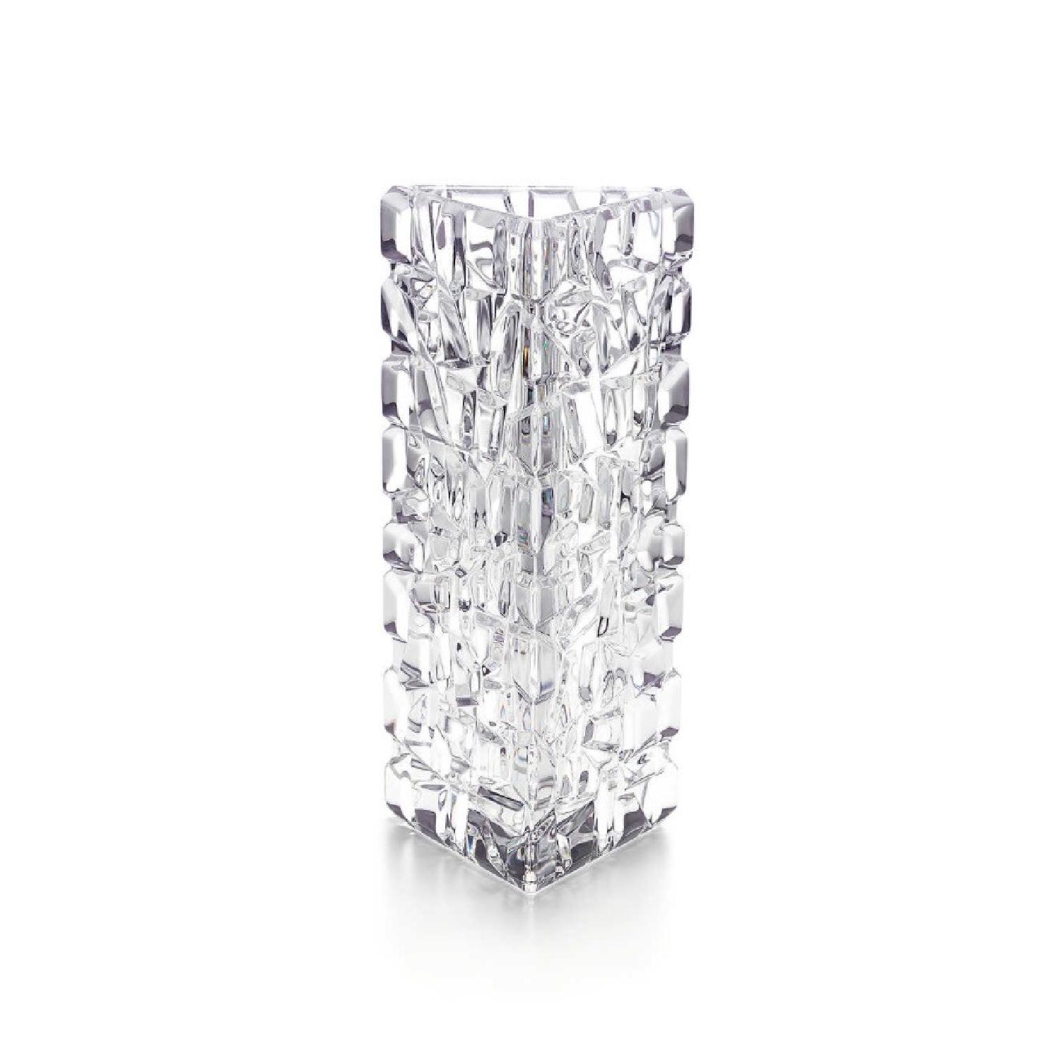 Tiffany Crystal Triangular Bud Vase