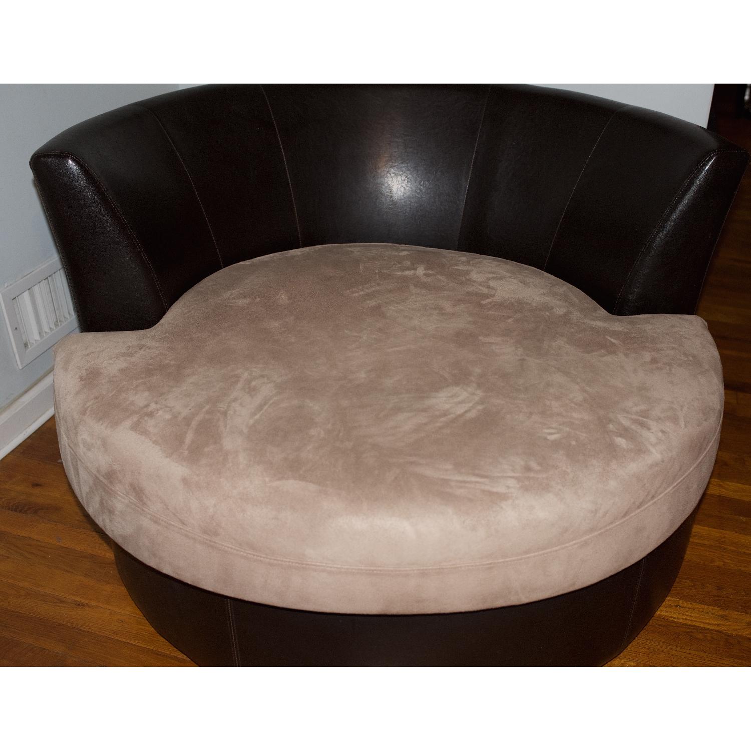 Faux Leather Loveseat - image-5