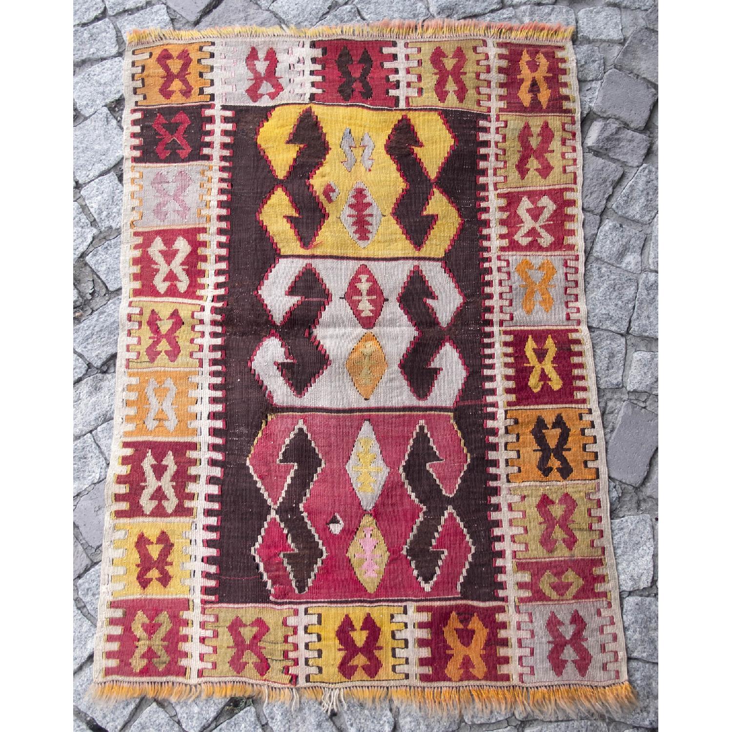 Vintage Turkish Kilim Rug - image-3