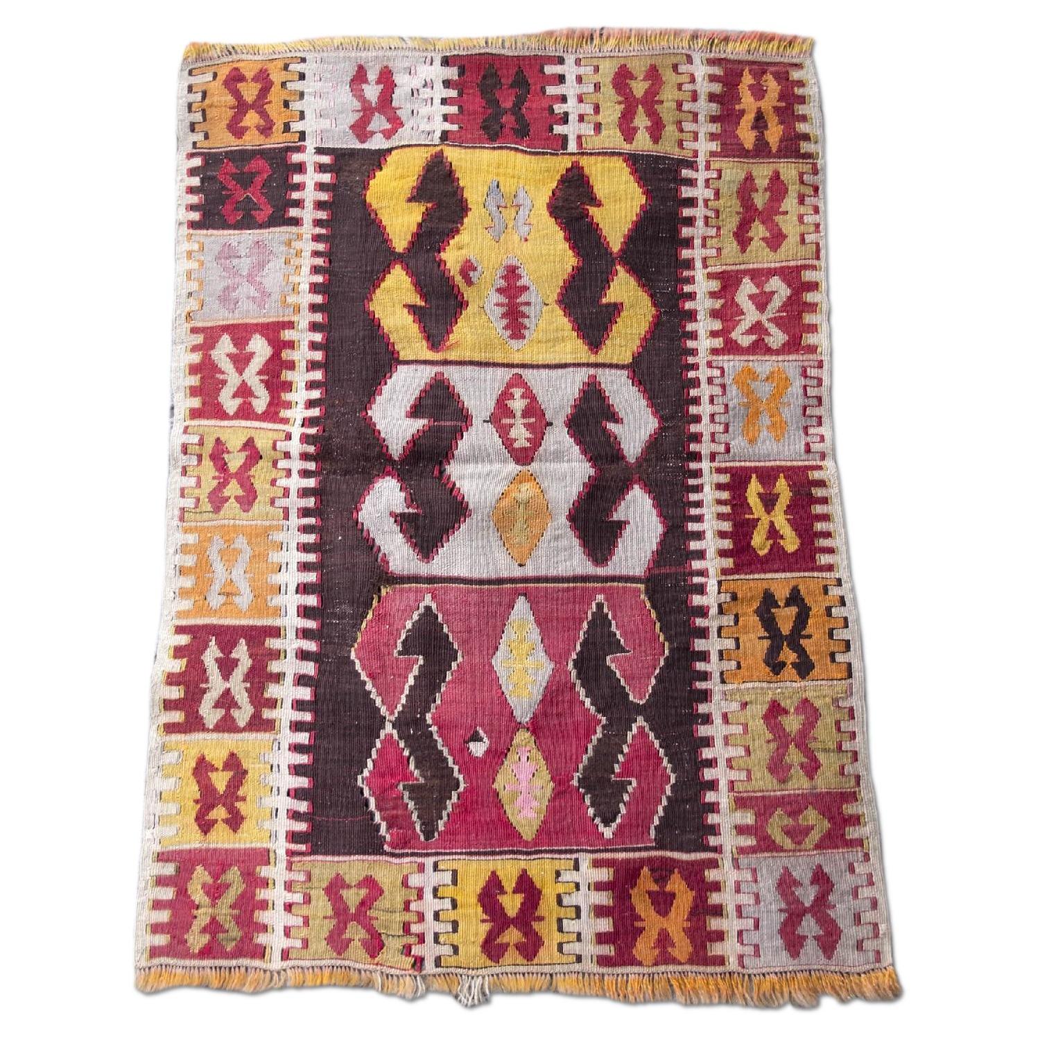 Vintage Turkish Kilim Rug - image-0