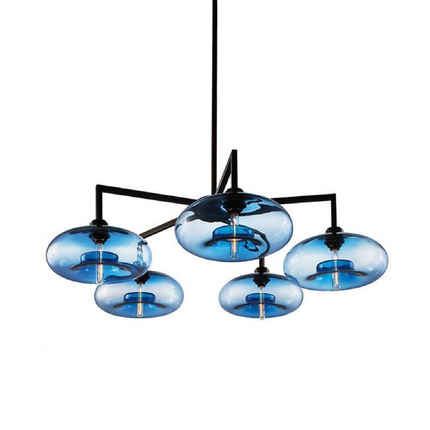 Niche Modern Hand-Blown Quill 5 Modern Chandelier - image-0