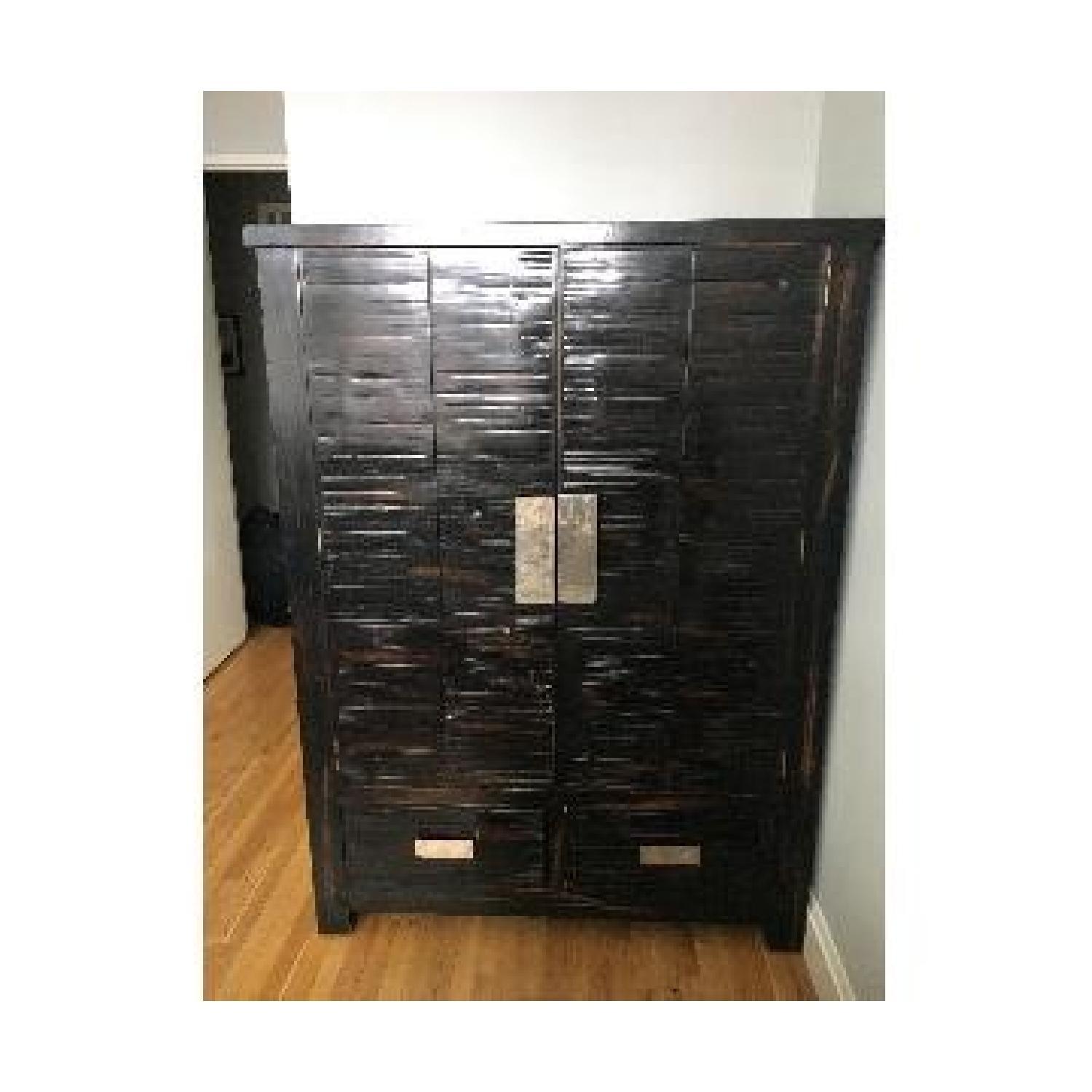 Henredon Black Wood Armoire - image-5