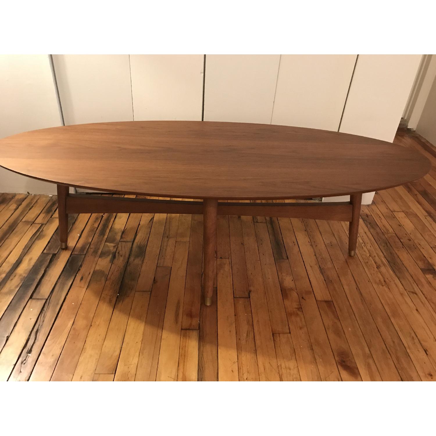 West Elm Mid Century Oval Coffee Table - image-1