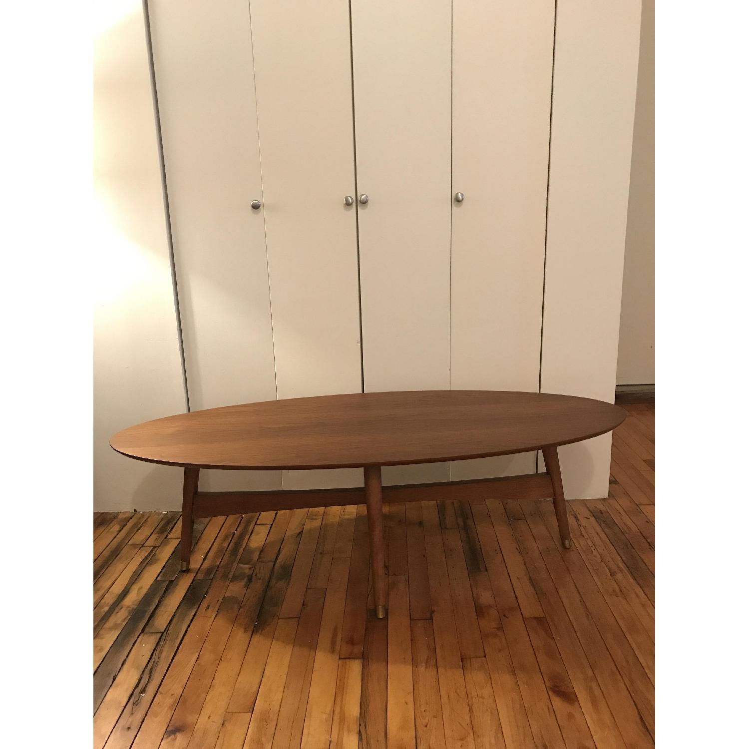 West Elm Mid Century Oval Coffee Table - image-4