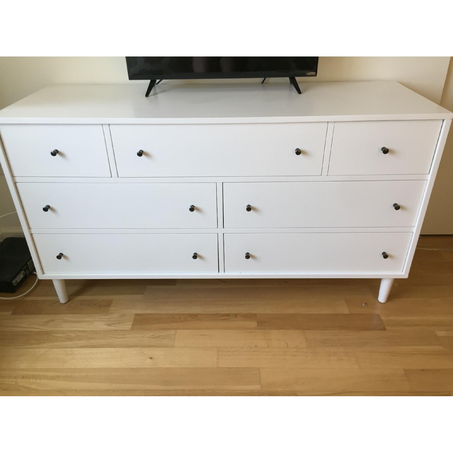 Crate & Barrel Barnes White 7-Drawer Dresser - image-1