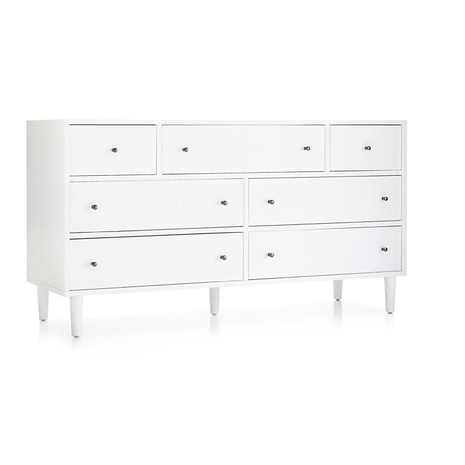 Crate & Barrel Barnes White 7-Drawer Dresser - image-0