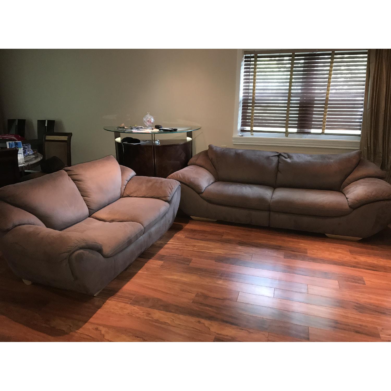 Natuzzi Gouffrage Sofa + Loveseat - image-5