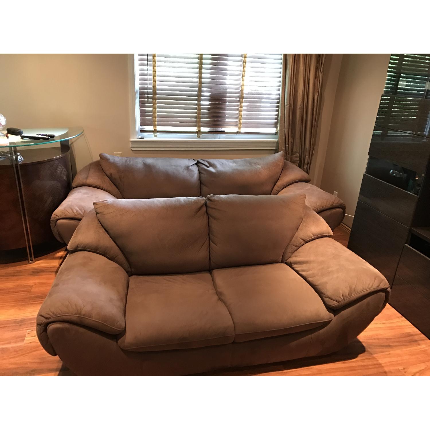 Natuzzi Gouffrage Sofa + Loveseat - image-6