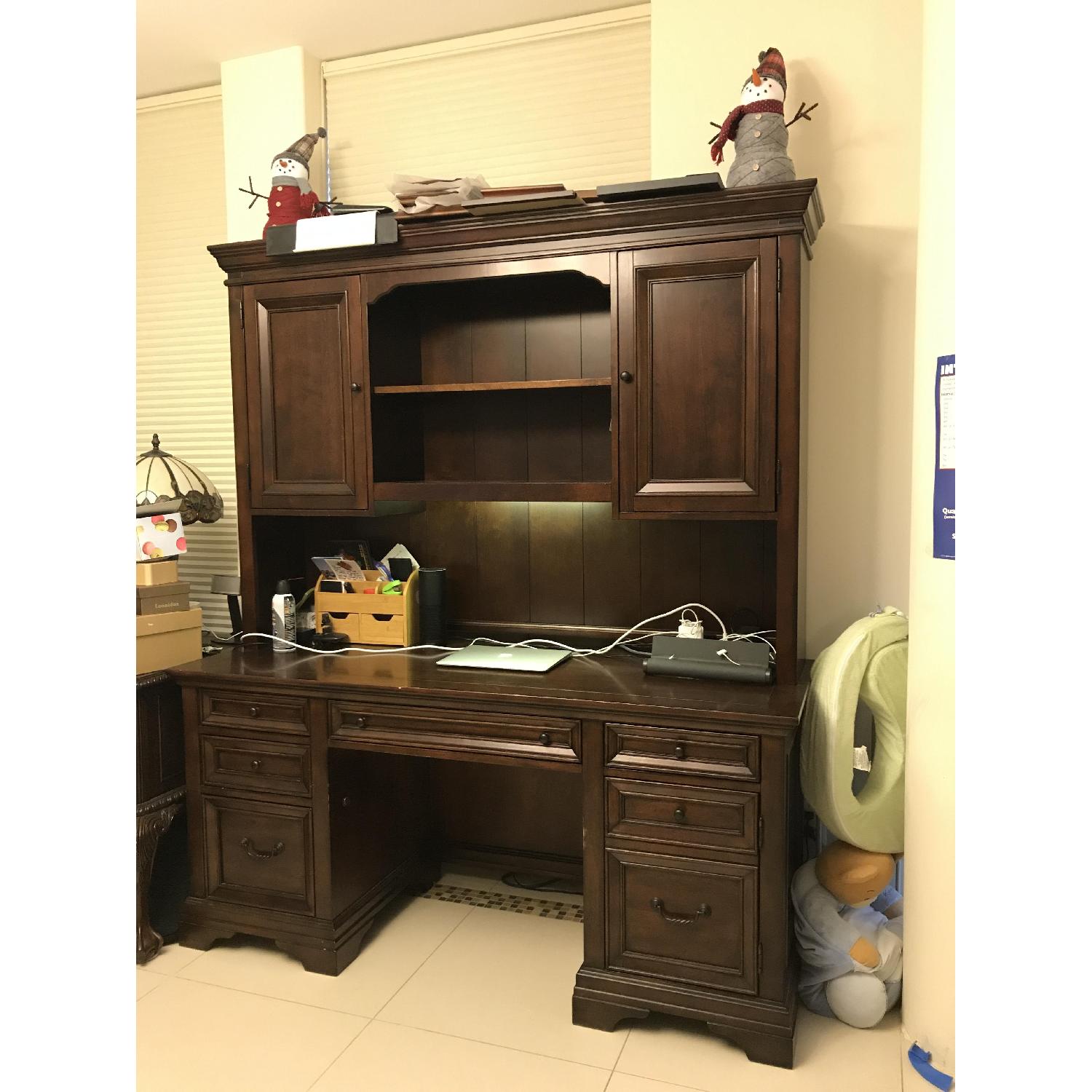 Macy's Desk w/ Credenza & Hutch - image-2