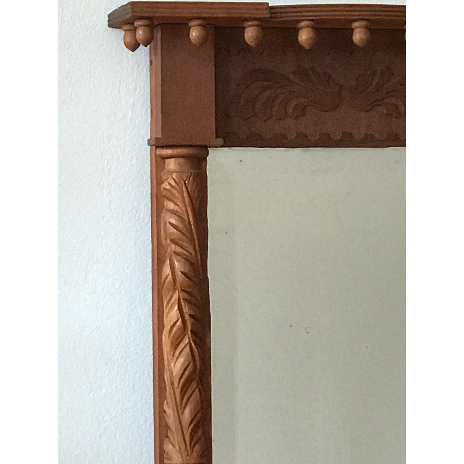 Carved Wood Bevel-Edged Wall Mirror - image-4