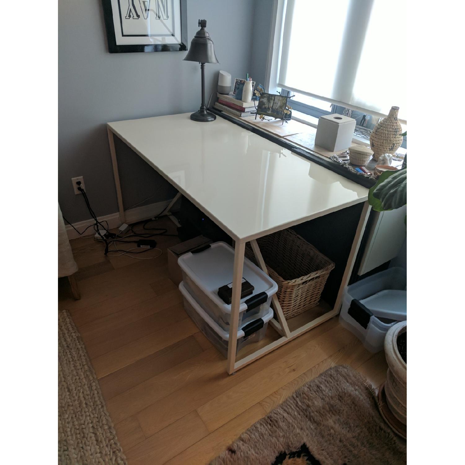 Blu Dot Strut Medium Desk in Ivory - image-4