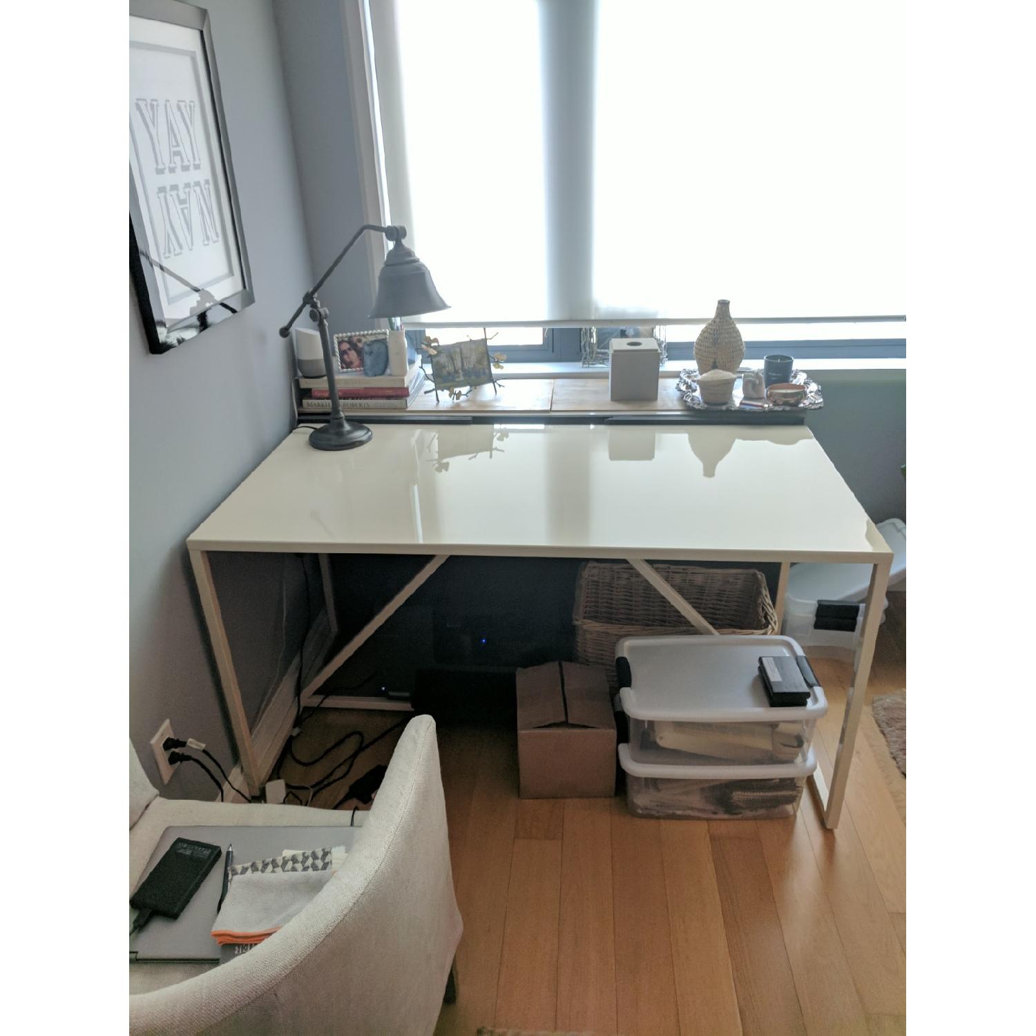 Blu Dot Strut Medium Desk in Ivory - image-5