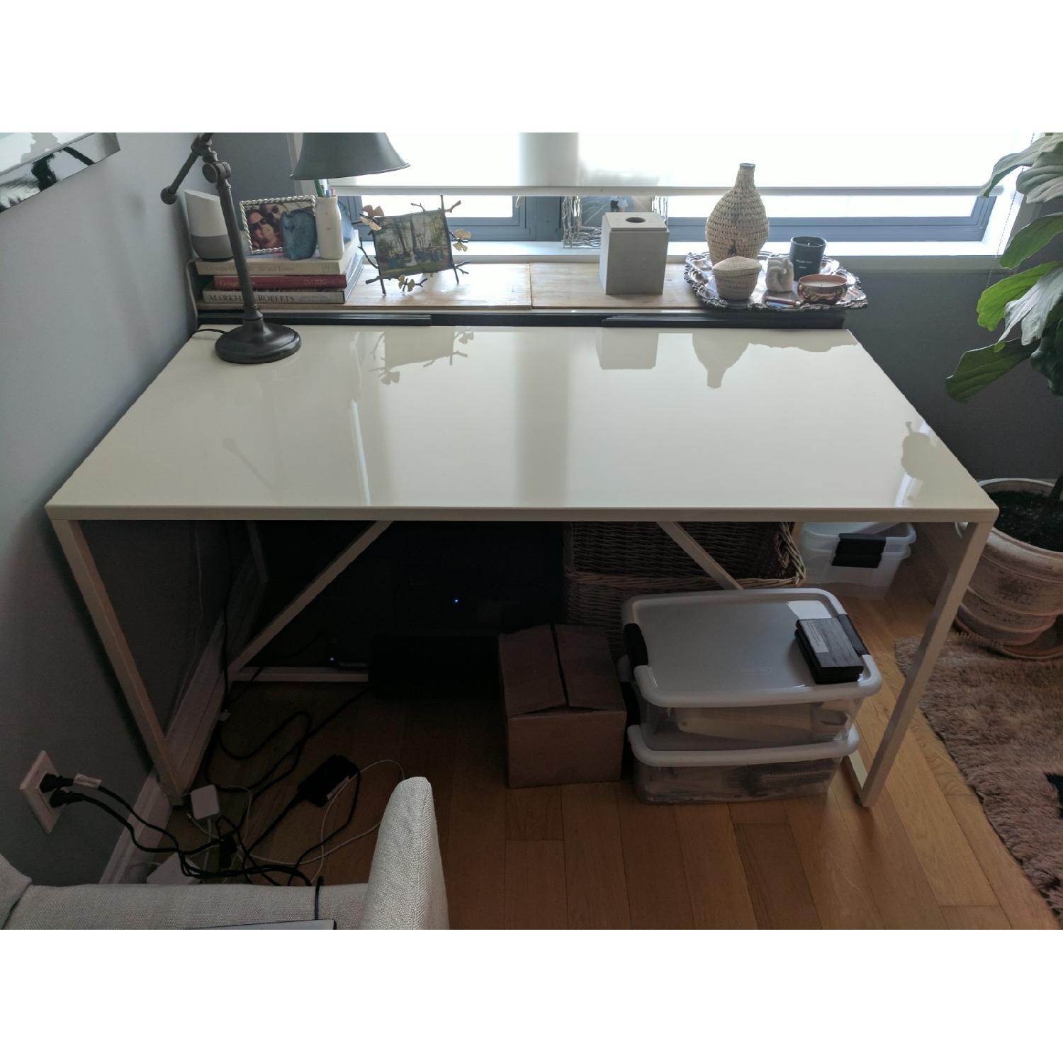 Blu Dot Strut Medium Desk in Ivory - image-6