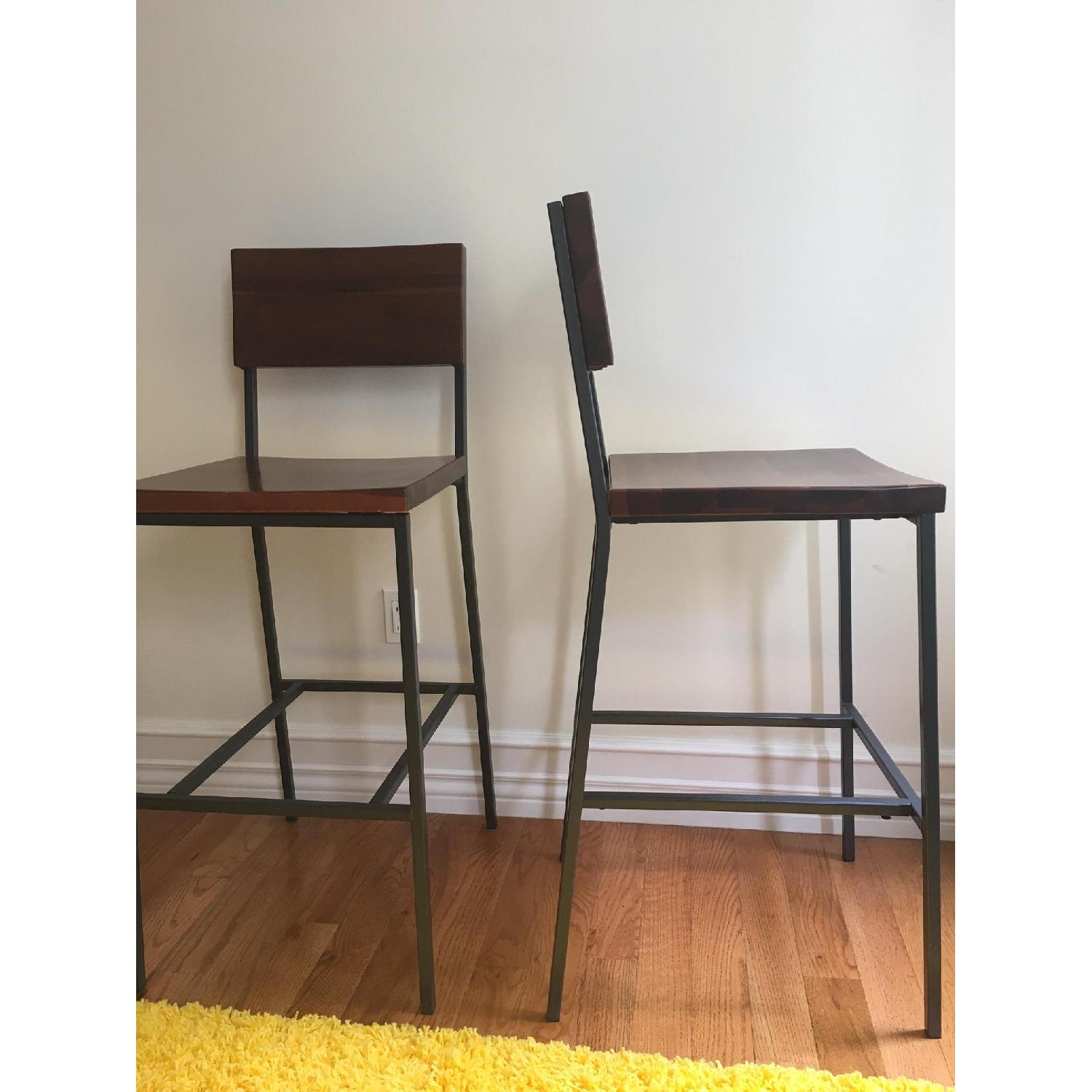 West Elm Rustic Barstools - image-4