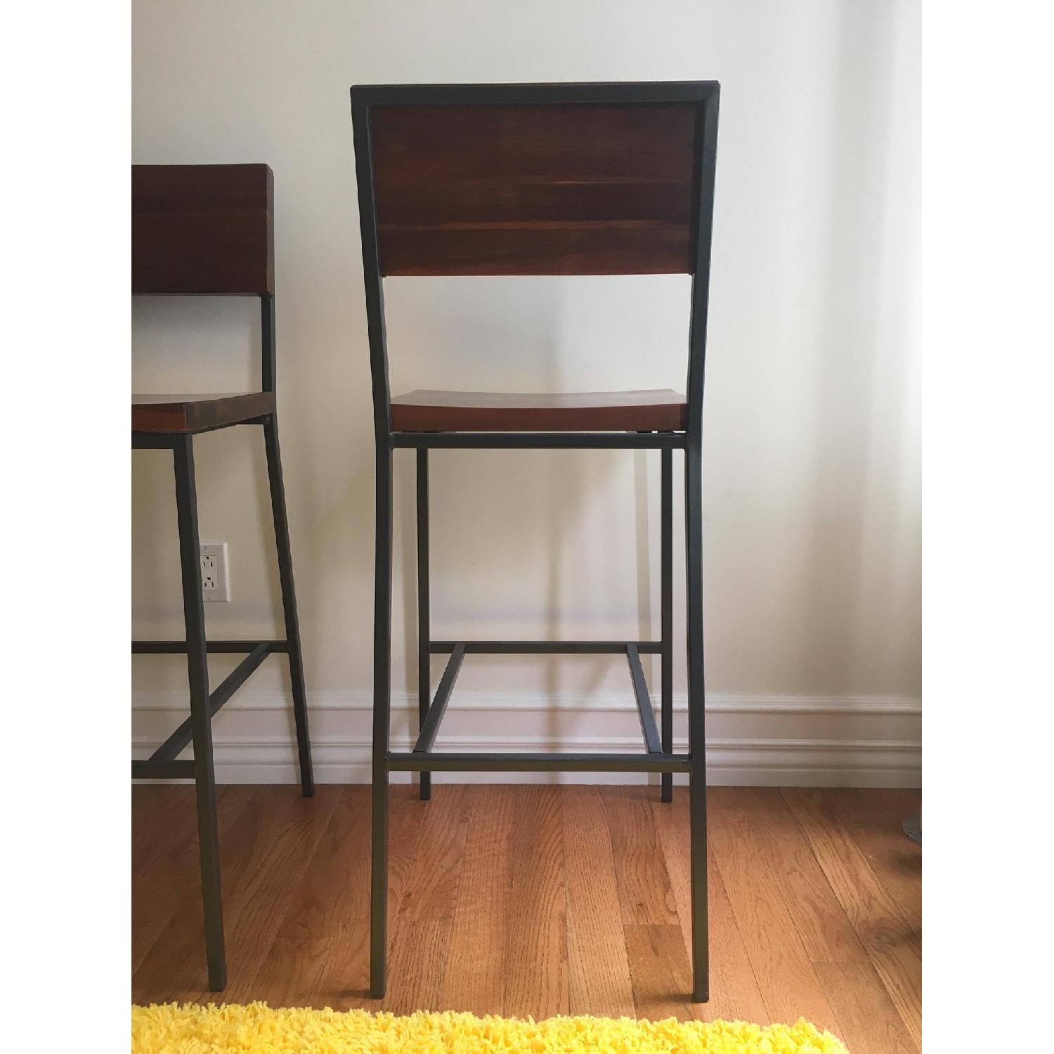 West Elm Rustic Barstools - image-5