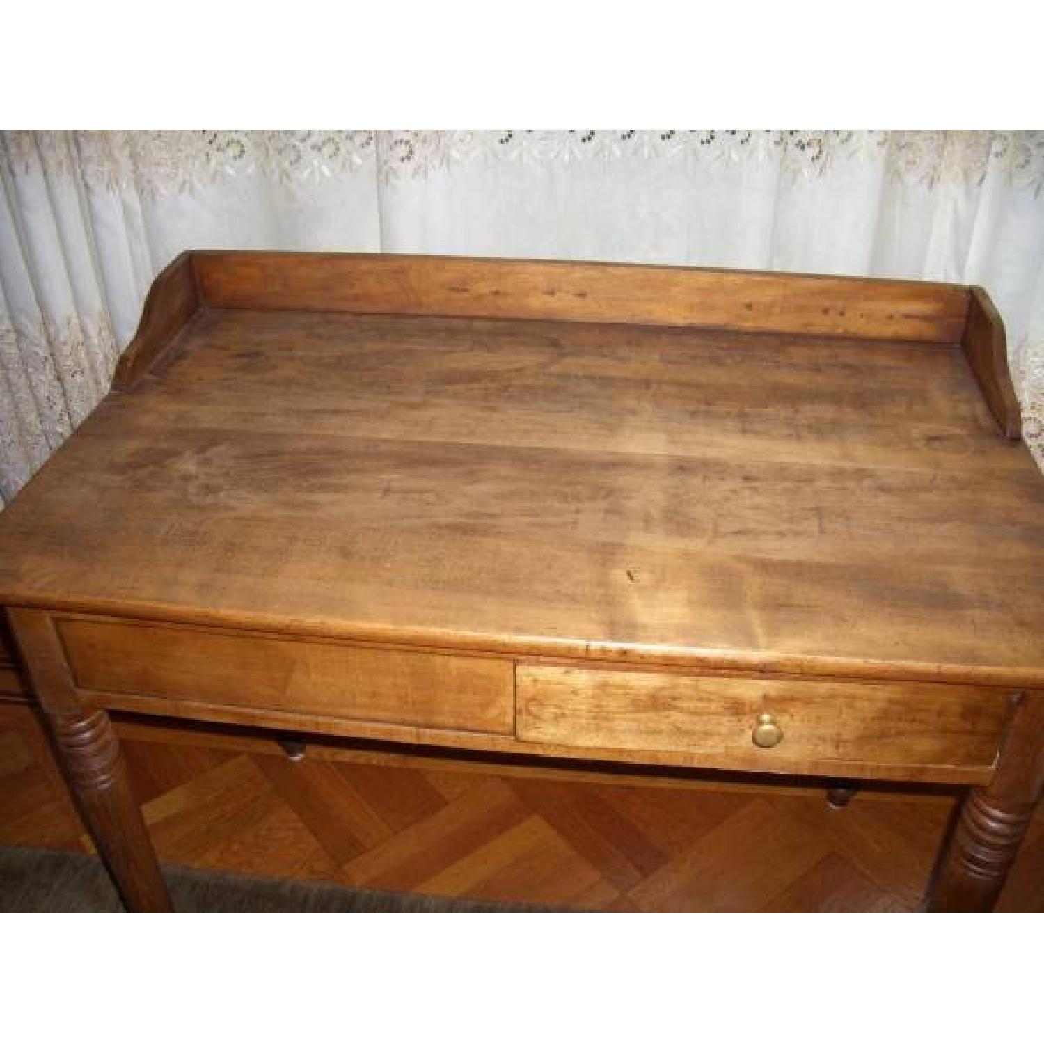Vintage Rustic Wood Writing Desk - image-3