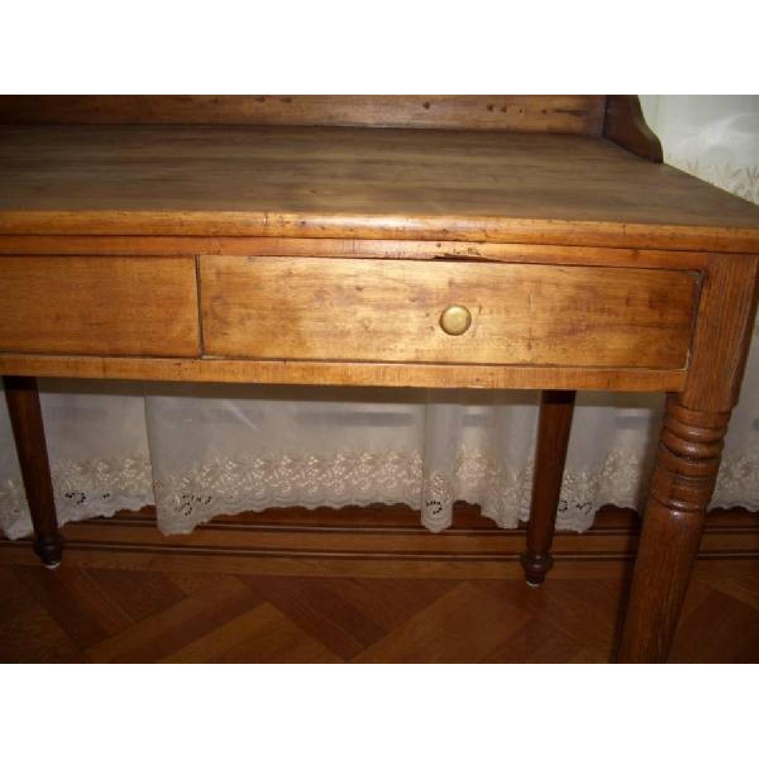 Vintage Rustic Wood Writing Desk - image-4