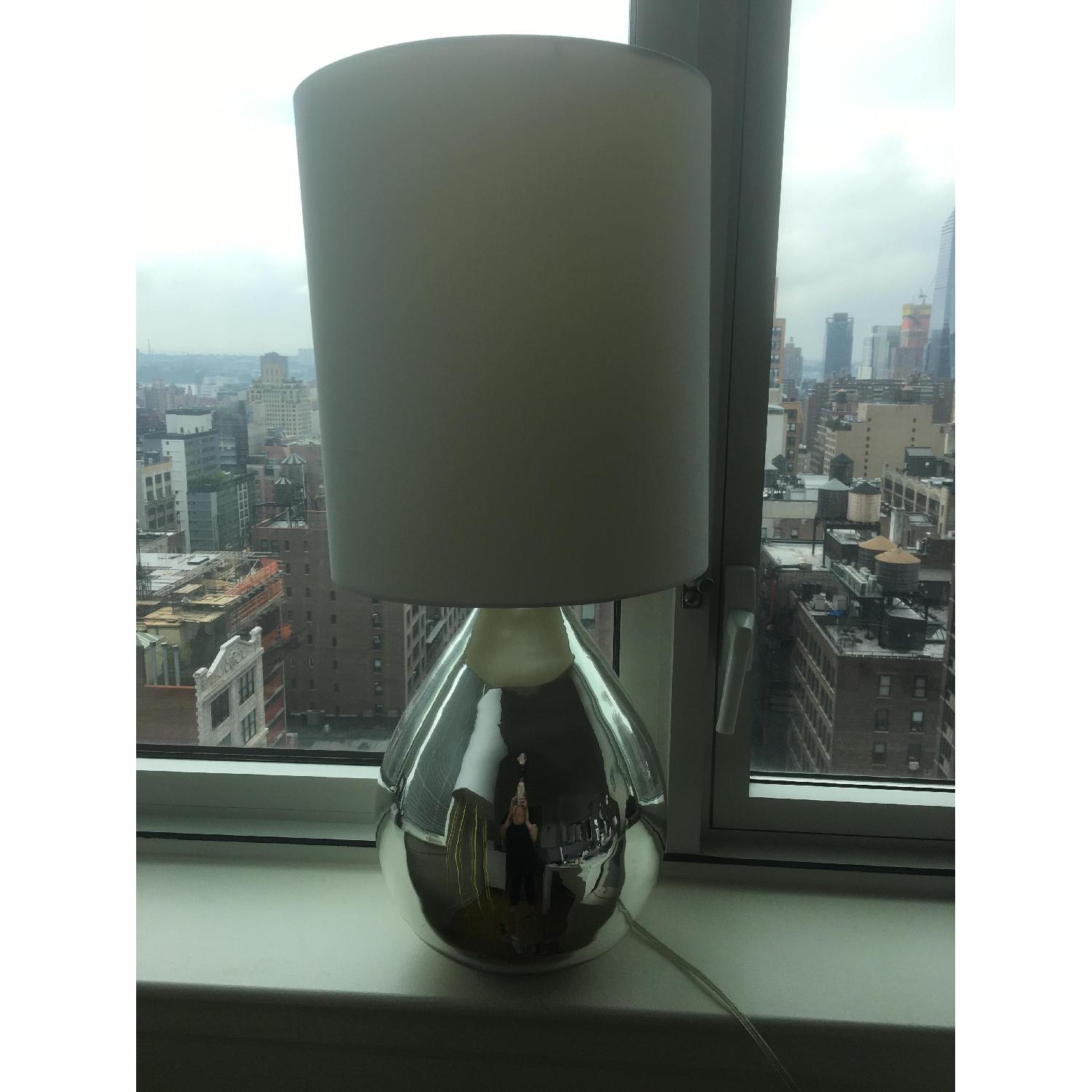 West Elm Glass Jug Table Lamp in Mercury - image-1