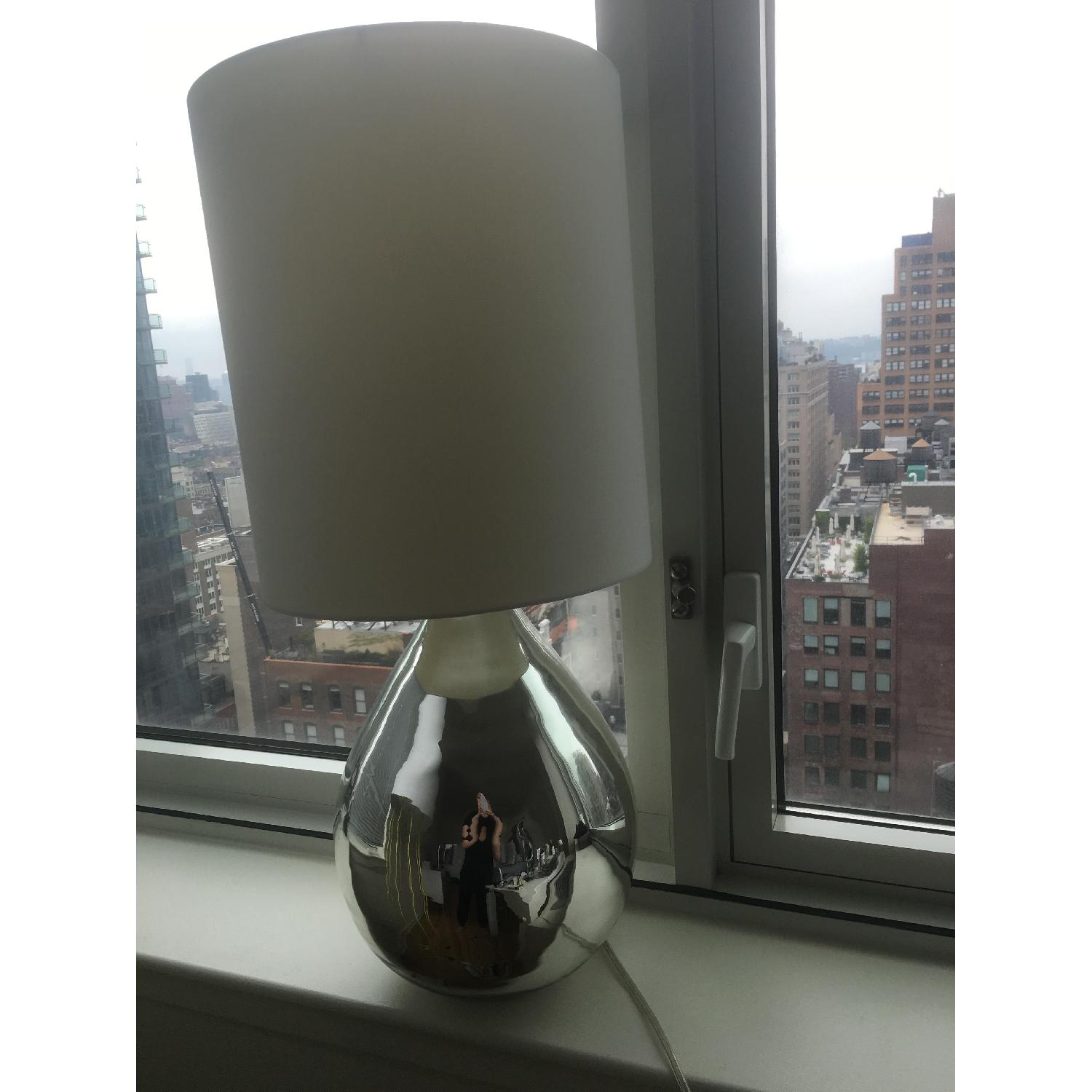 West Elm Glass Jug Table Lamp in Mercury - image-2