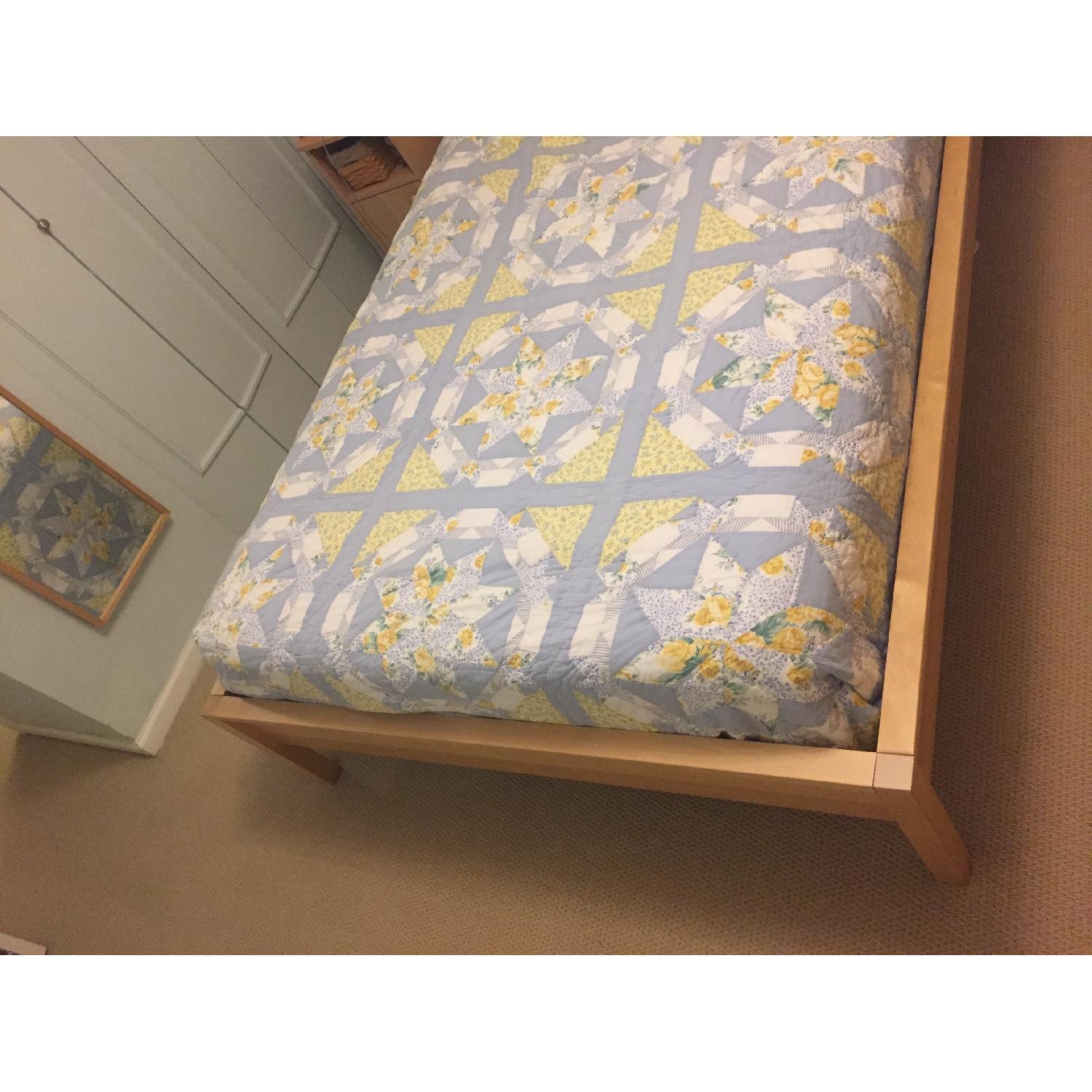 The Door Store Natural Wood Platform Bed Frame w/ Headboard - image-4