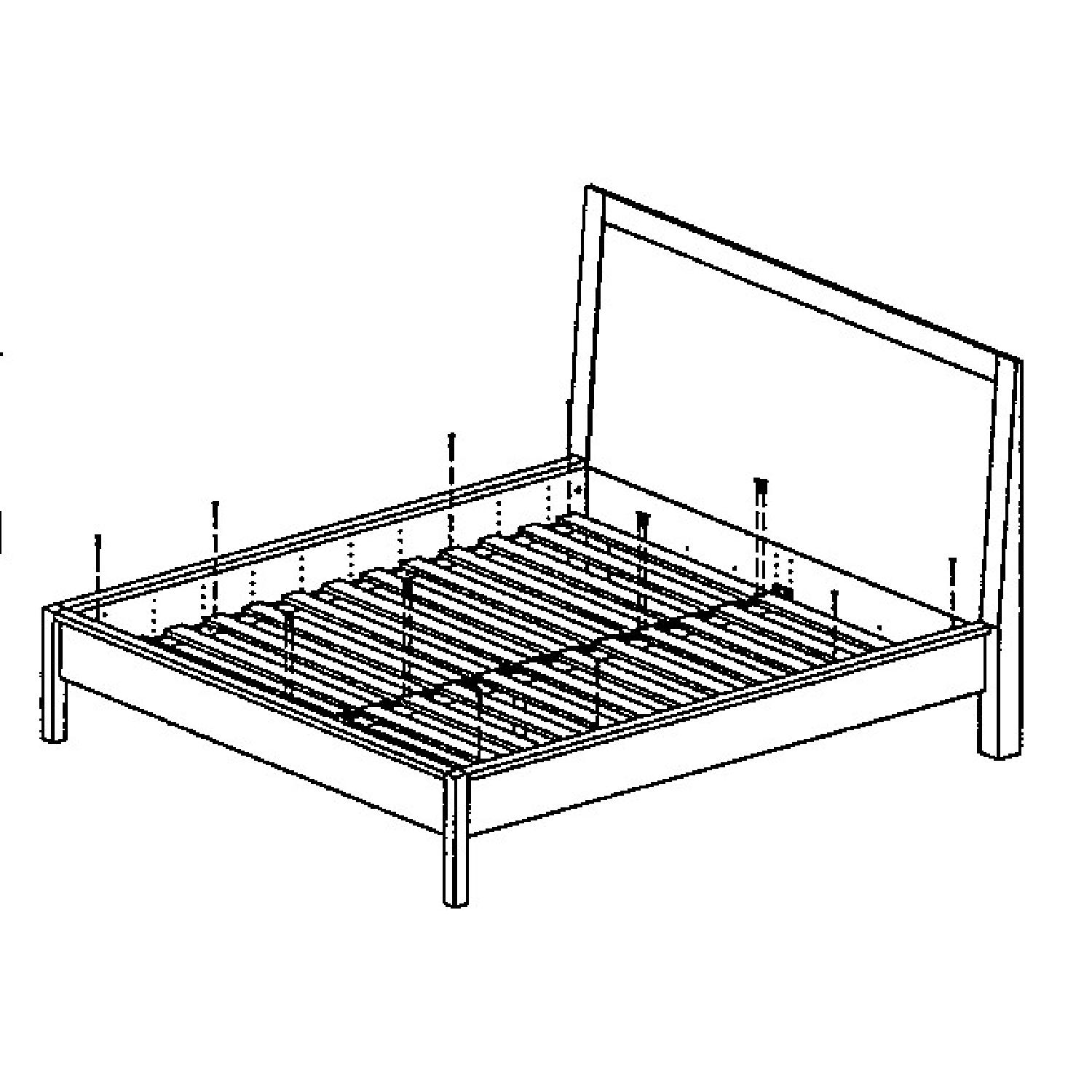 The Door Store Natural Wood Platform Bed Frame w/ Headboard - image-6