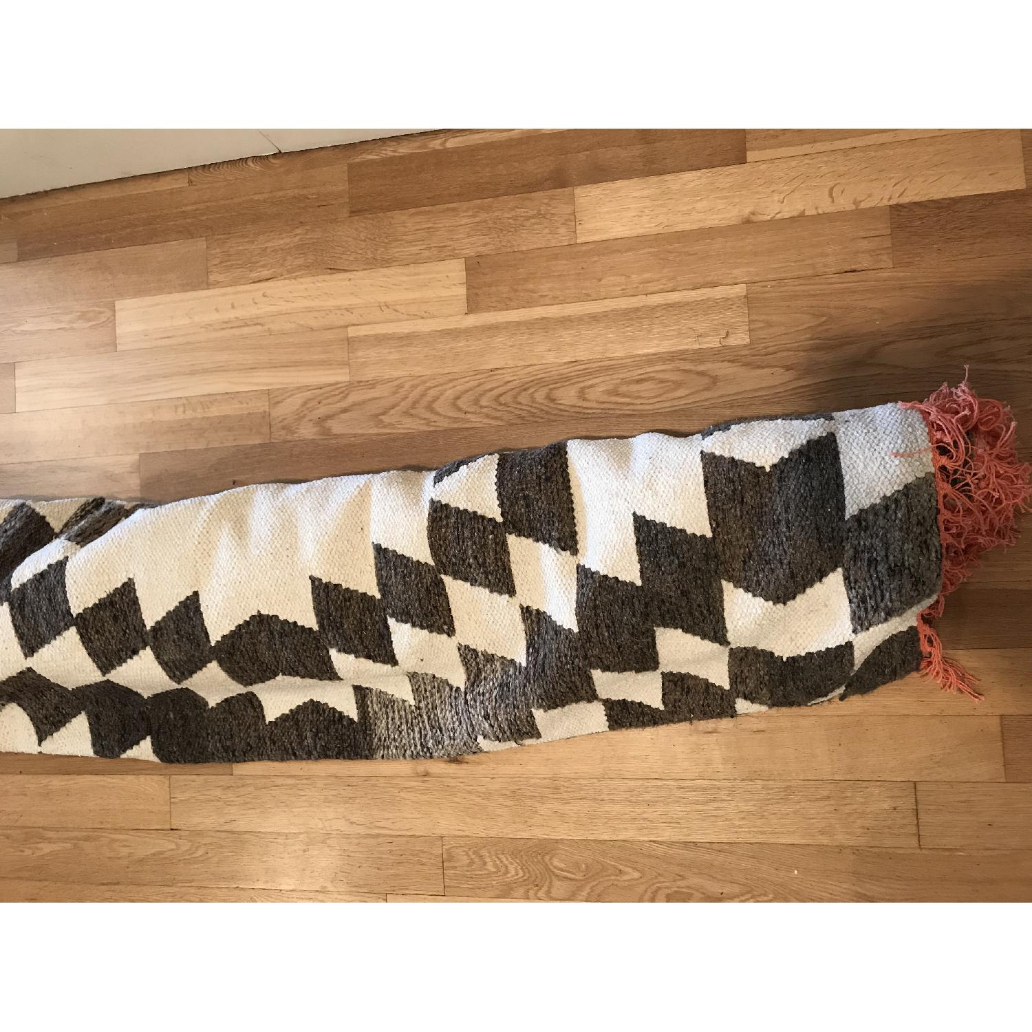West Elm Palmette Chenille Wool Kilim Rug in Iron - image-4