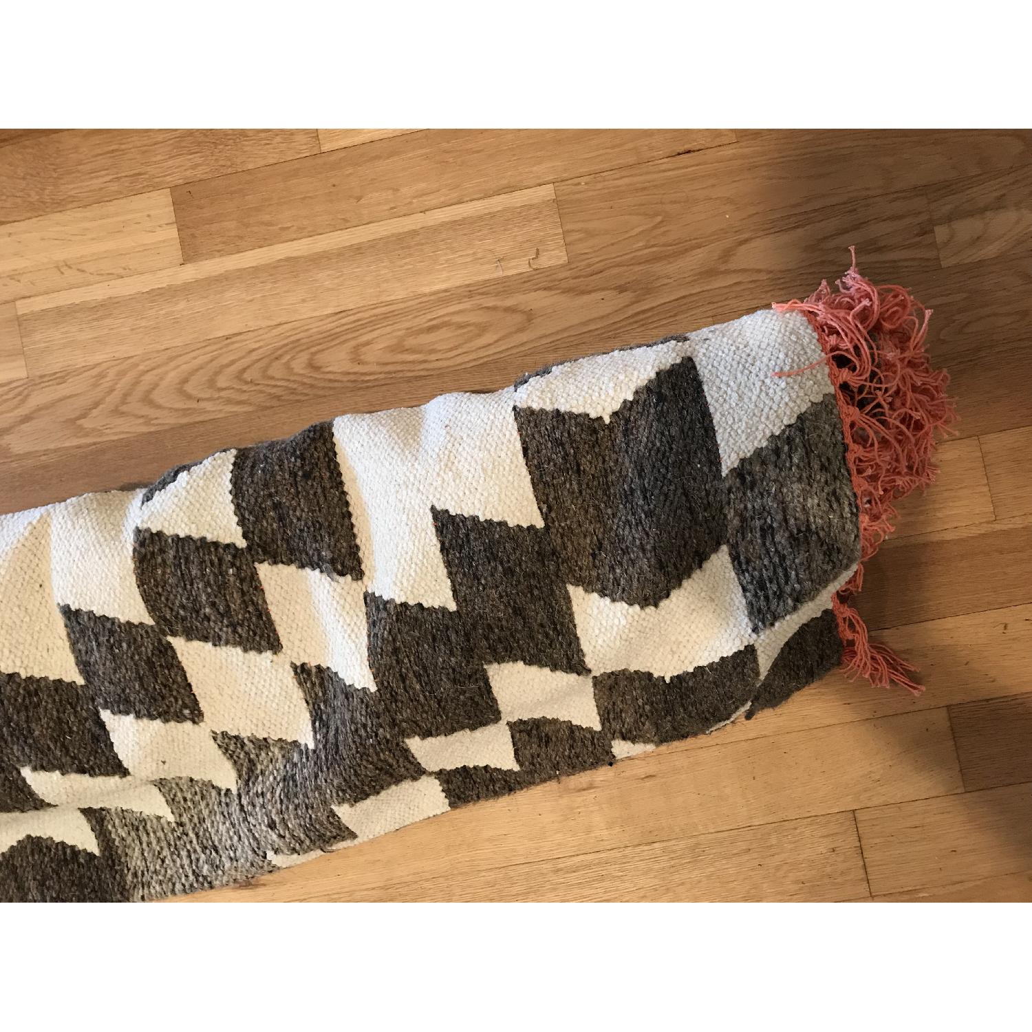 West Elm Palmette Chenille Wool Kilim Rug in Iron - image-5
