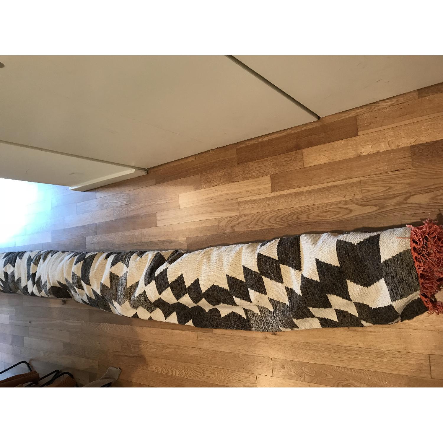 West Elm Palmette Chenille Wool Kilim Rug in Iron - image-6