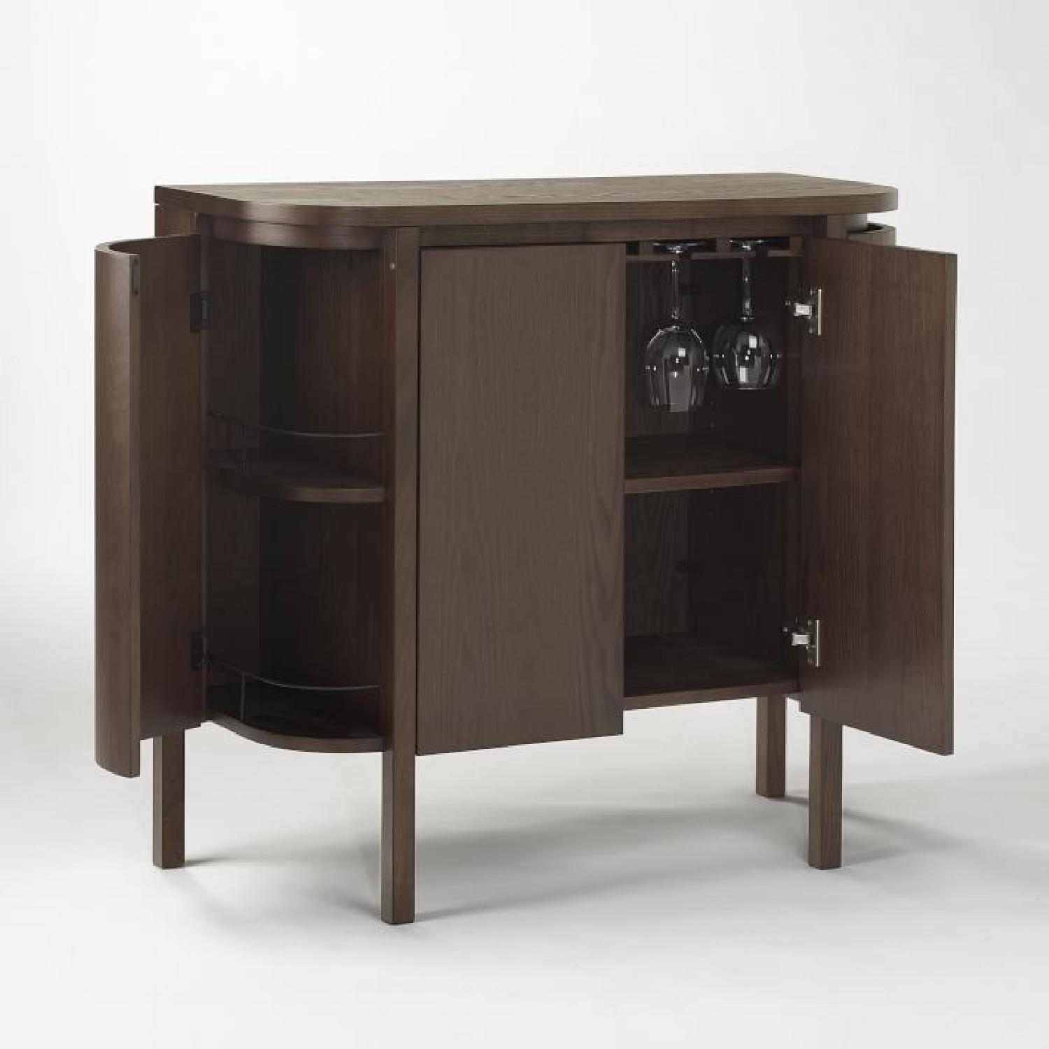 West Elm Curved Front Bar Cart AptDeco