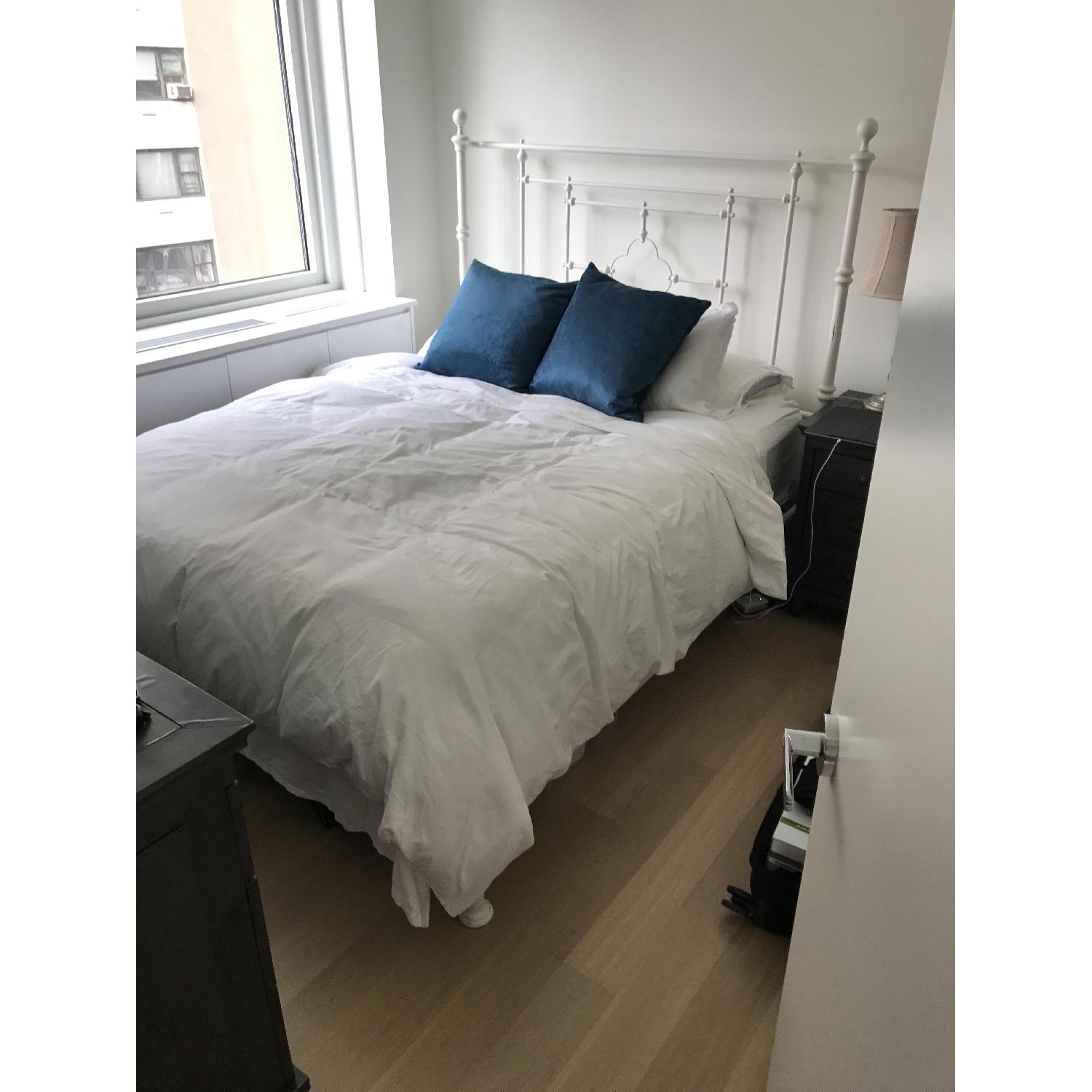 Restoration Hardware 19th C Quatrefoil Iron Queen Bed Frame - image-2