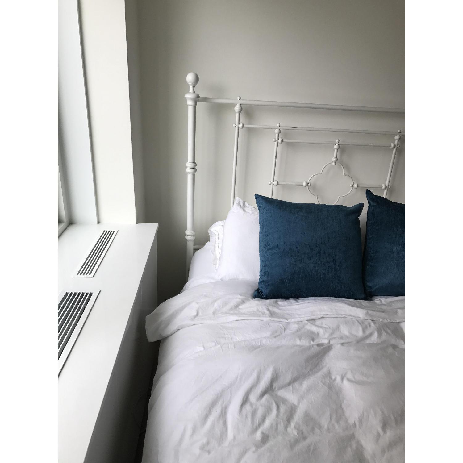 Restoration Hardware 19th C Quatrefoil Iron Queen Bed Frame - image-3