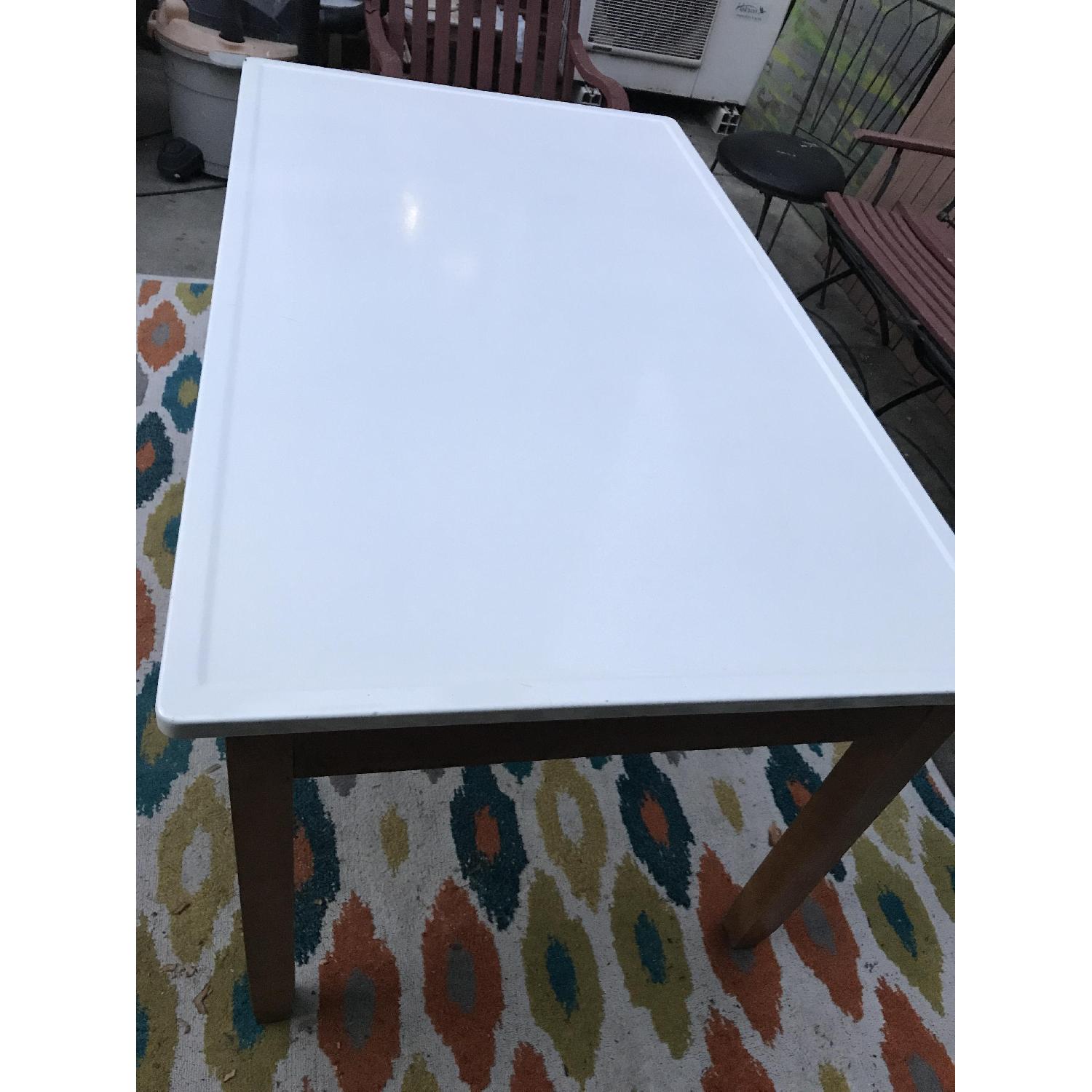 Curtiss & Son Vintage Porcelain Enamel Top Dining Table/Desk - image-4