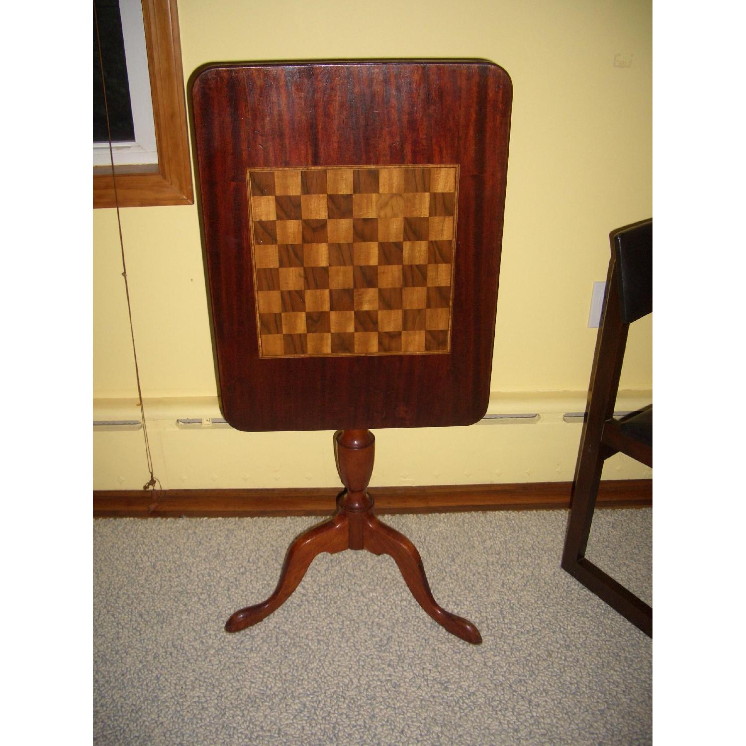 Mayflower Vintage Drop Leaf Chess Top Game Table - image-1