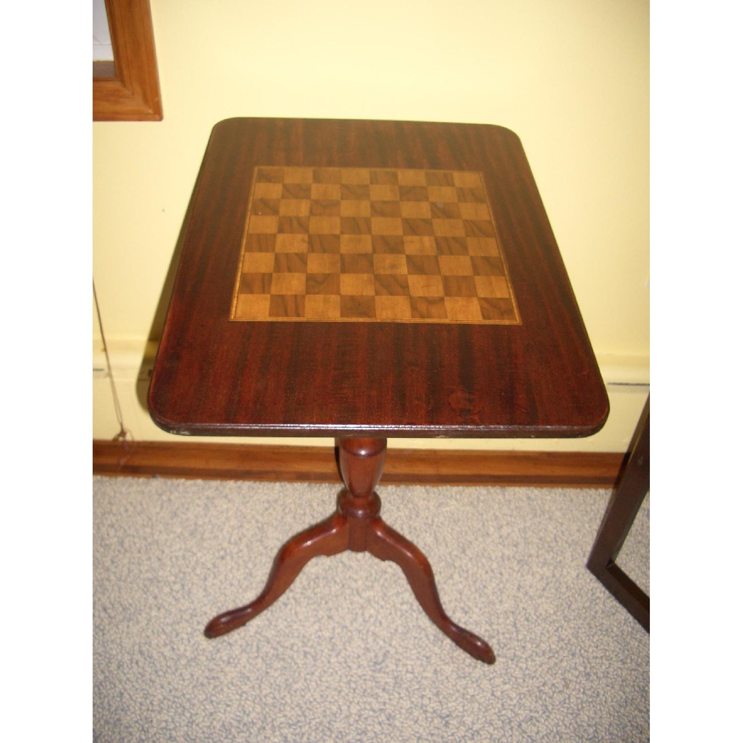 Mayflower Vintage Drop Leaf Chess Top Game Table - image-3