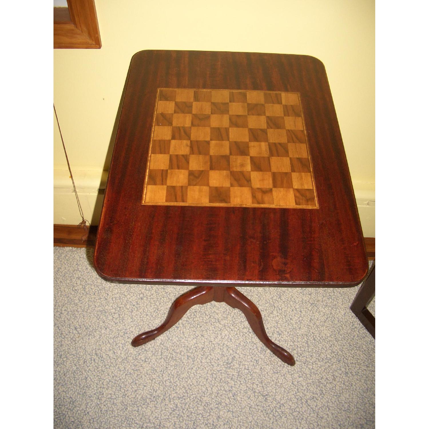 Mayflower Vintage Drop Leaf Chess Top Game Table - image-4