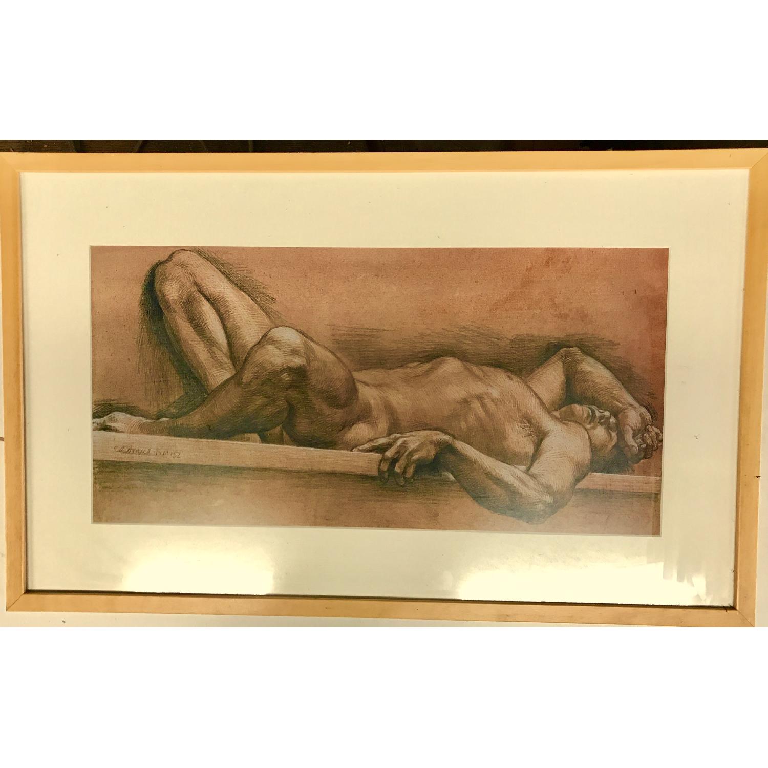 Paul Cadmus Framed Print - Male Nude - image-1